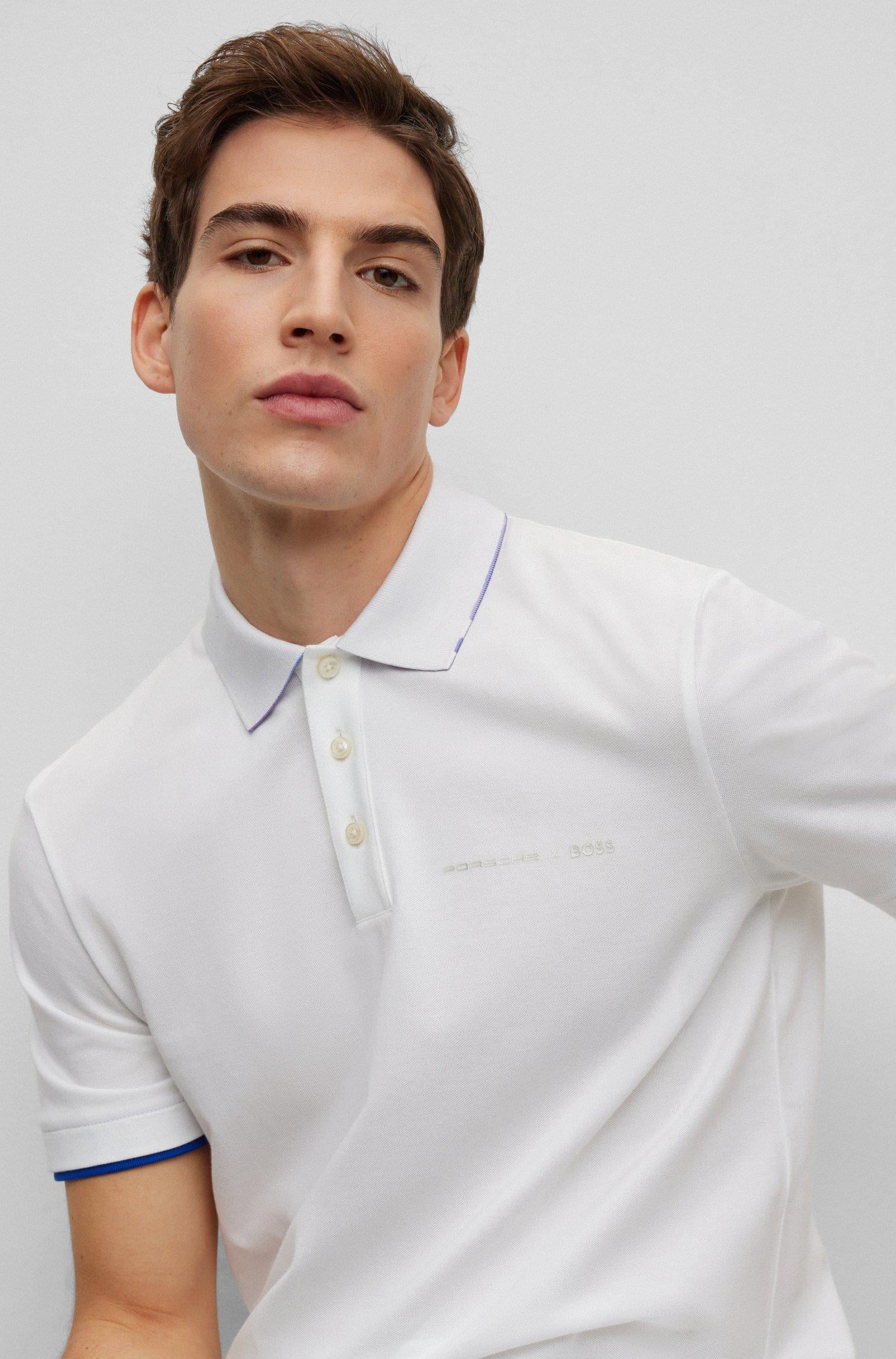 BOSS BOSS Erkek Logolu Basic Regular Fit Kısa Kollu Beyaz Polo Yaka T-Shirt 50486178-100