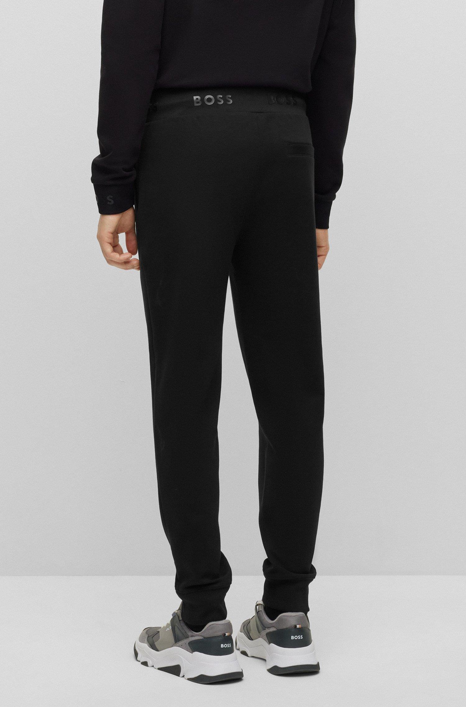 BOSS BOSS Erkek Logolu Basic Regular Fit Kısa Kollu Siyah Eşofman Altı 50481251-001