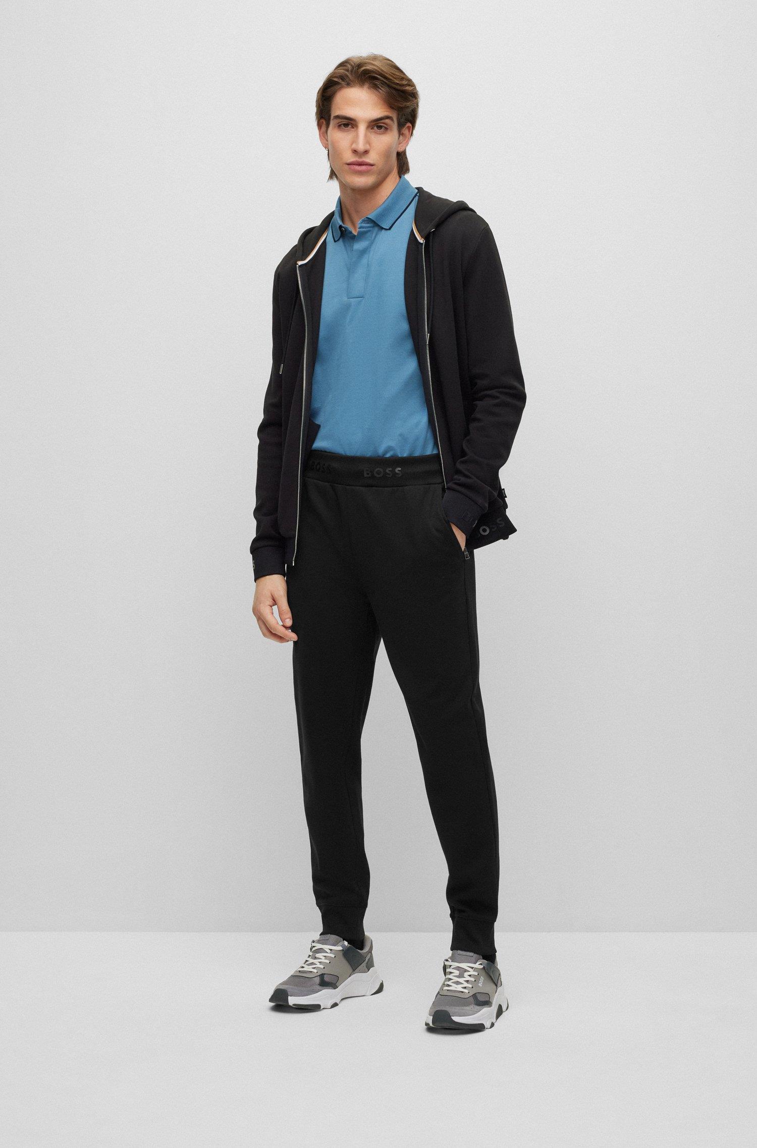 BOSS BOSS Erkek Logolu Basic Regular Fit Kısa Kollu Siyah Eşofman Altı 50481251-001