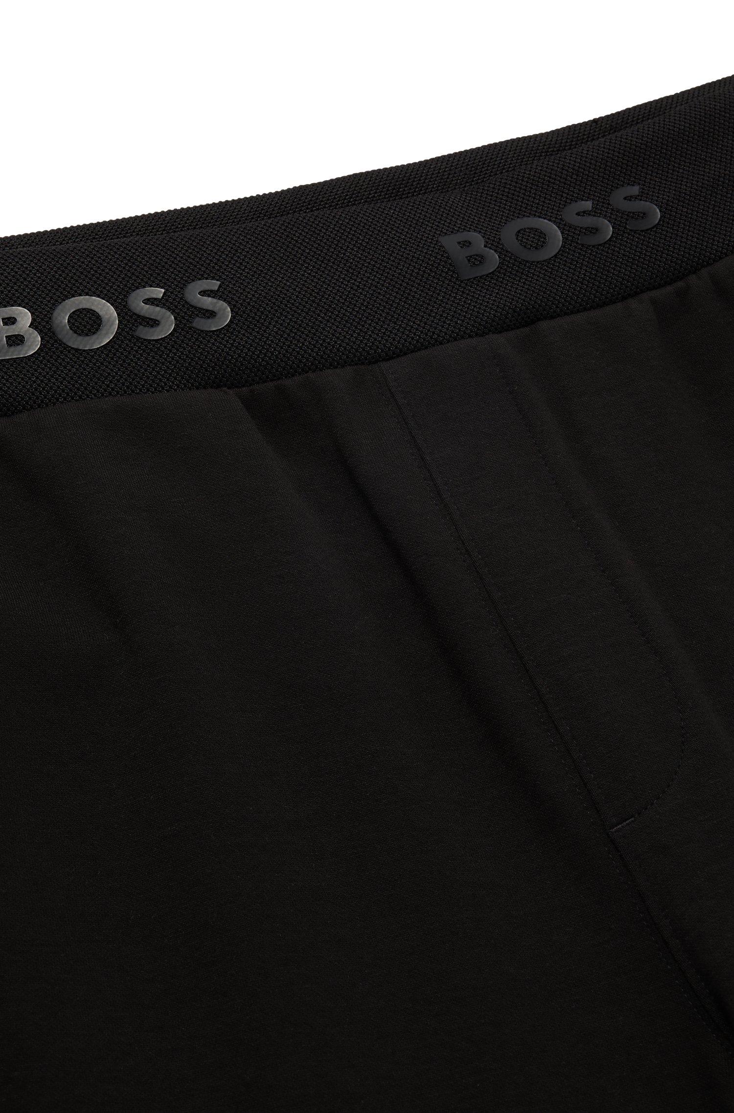 BOSS BOSS Erkek Logolu Basic Regular Fit Kısa Kollu Siyah Eşofman Altı 50481251-001