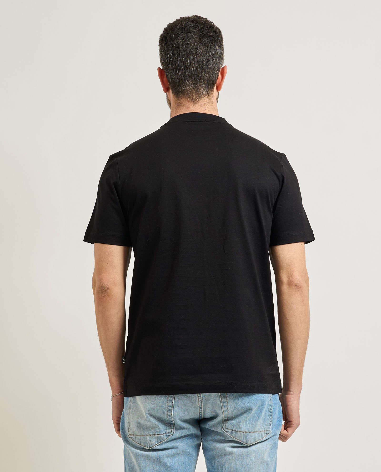 BOSS  BOSS Erkek Logolu Bisiklet Yaka Kısa Kol Standart Siyah1 T-Shirt 50560466-001