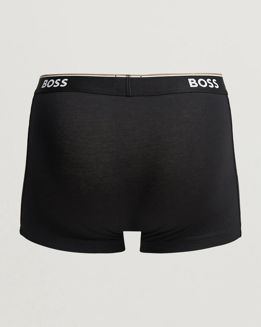 BOSS BOSS Erkek Logolu Elastik Bel Bantlı Pamuklu 3'lü Paket Siyah Boxer 50531684-985