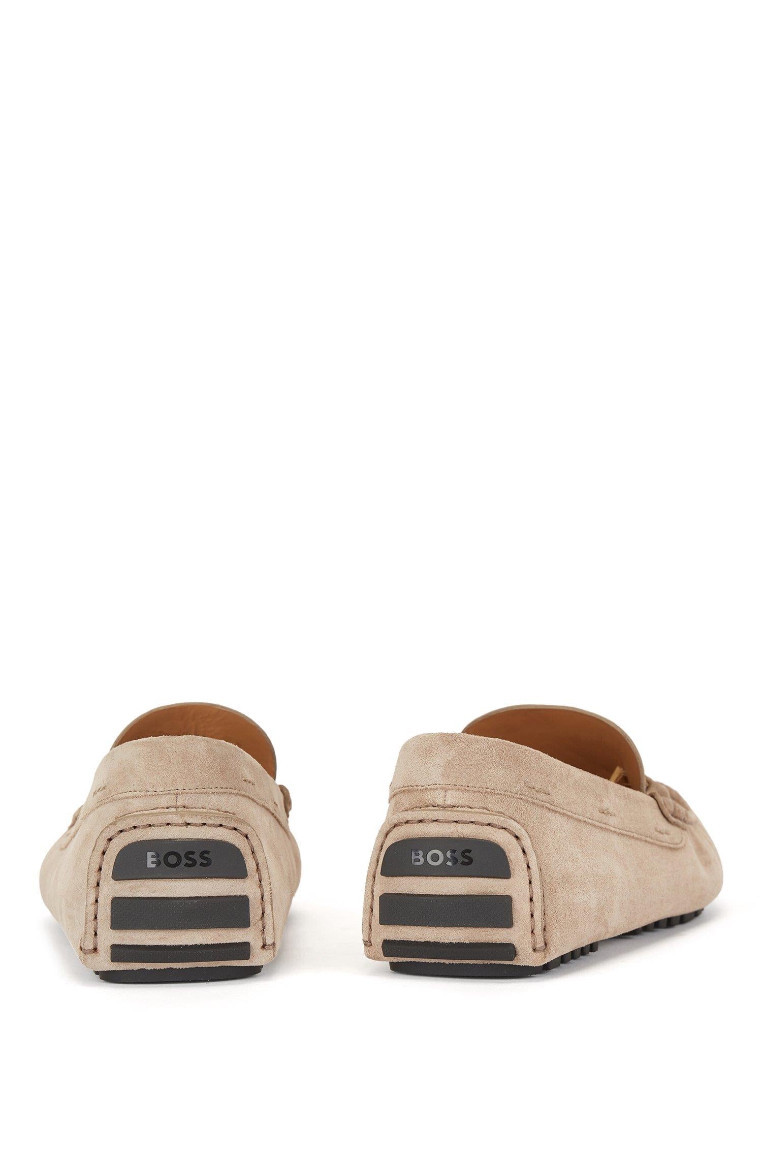 BOSS BOSS Erkek Logolu Rahat Günlük Gri Loafer Ayakkabı 50472511-260