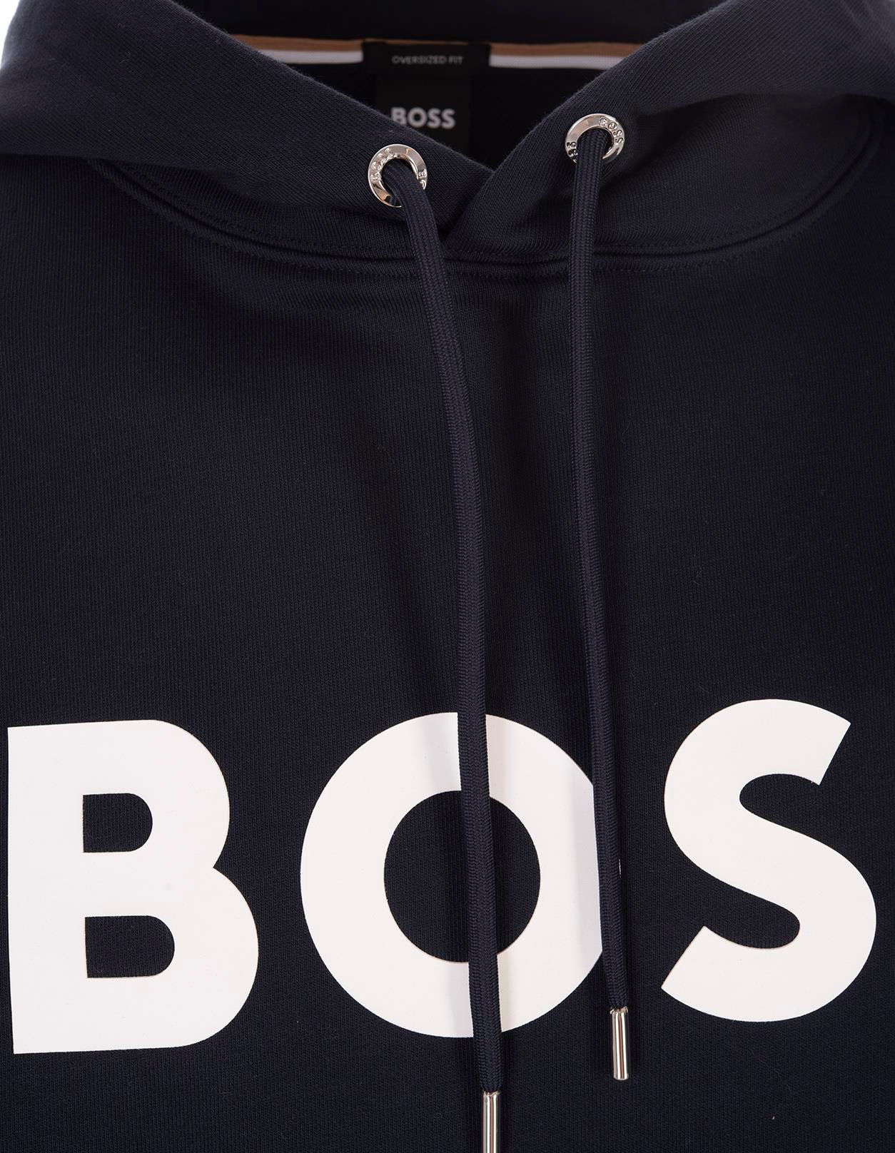 BOSS BOSS Erkek Marka Logo Detaylı Regular Fit Uzun Kollu Lacivert Sweatshirt 50496661-404