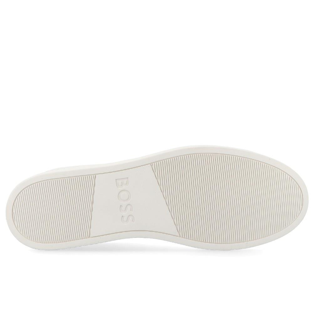 BOSS BOSS Erkek Marka Logolu Bağcıklı Kaydırmaz Tabanlı Günlük Yeşil - Beyaz Sneaker 50502869-130