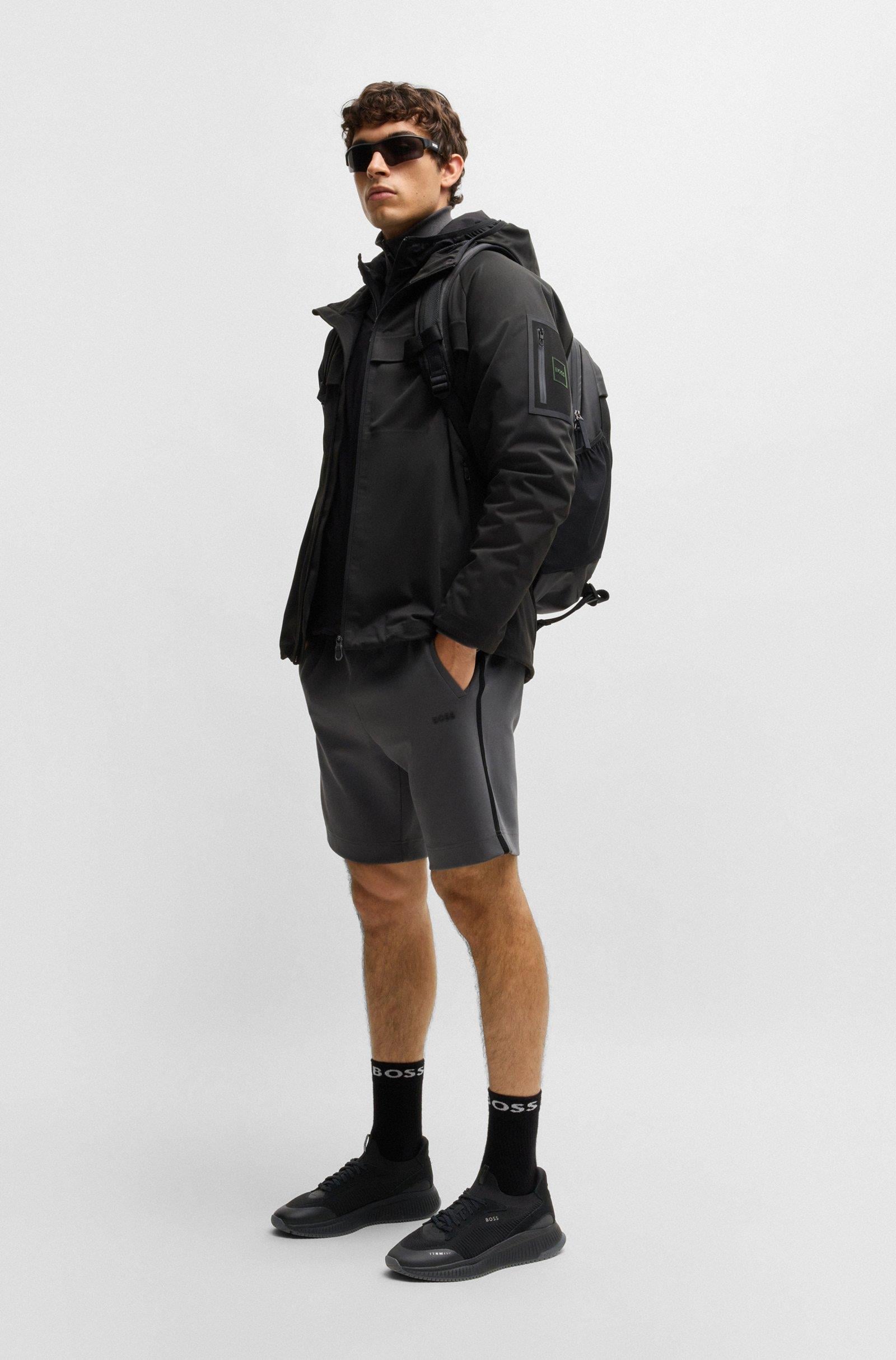 BOSS BOSS Erkek Marka Logolu Bağcıklı Kaydırmaz Tabanlı Günlük Siyah Sneaker 50523113-002