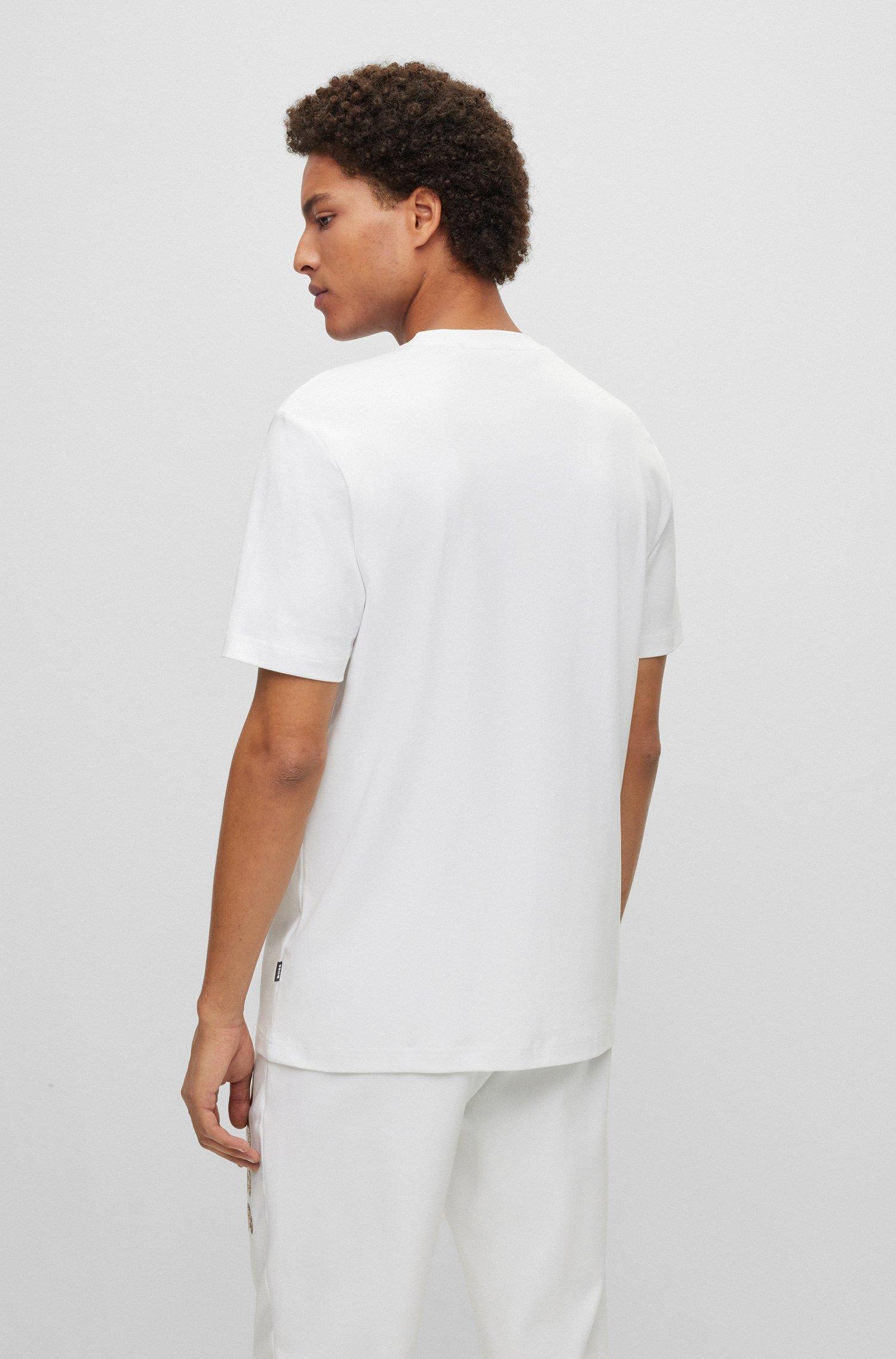 BOSS BOSS Erkek Marka Logolu Basic Bisiklet Yaka Kısa Kollu Beyaz T-Shirt 50481590-100