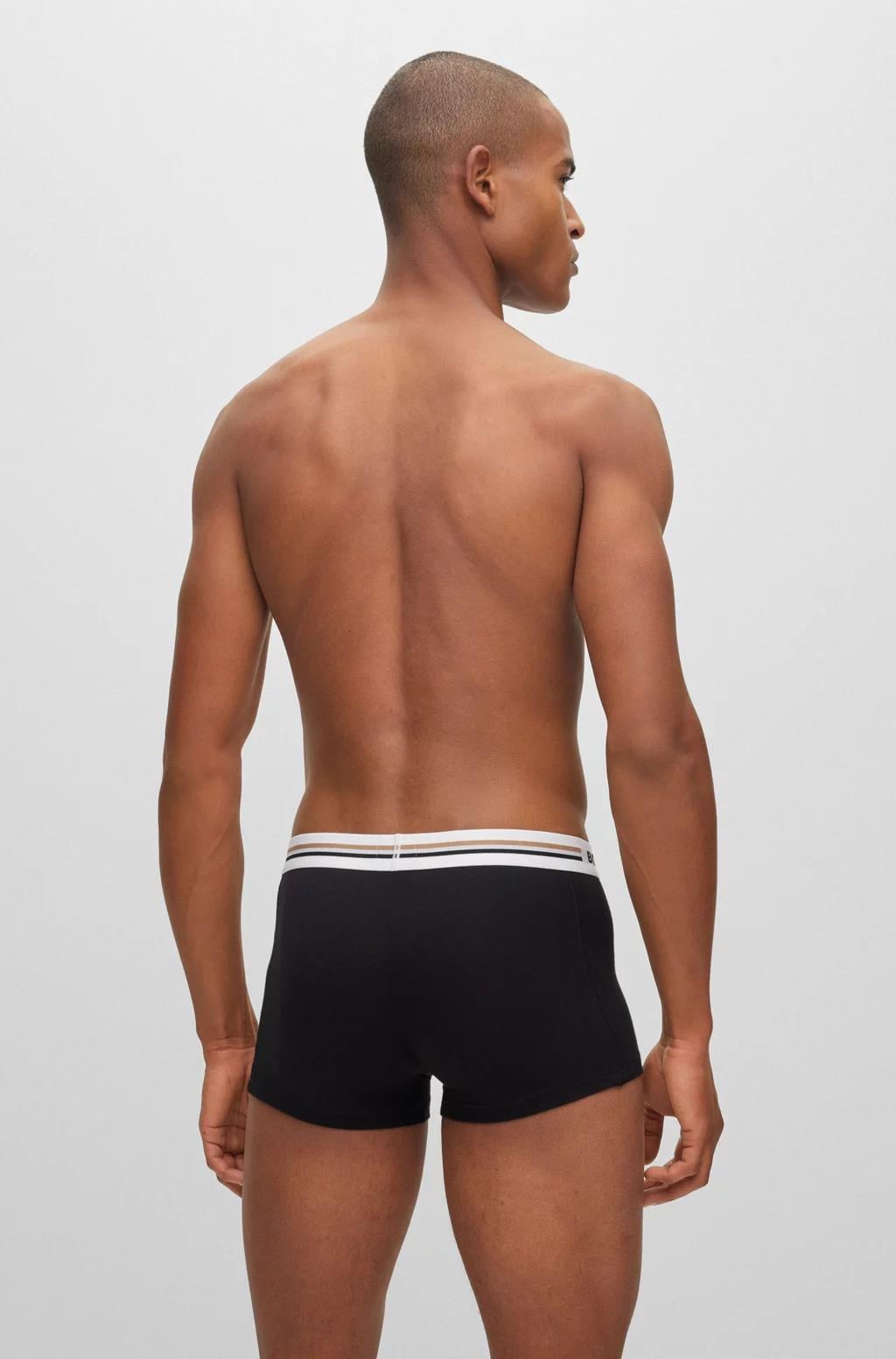 BOSS BOSS Erkek Marka Logolu Beli Lastikli Siyah Boxer 50492200-001