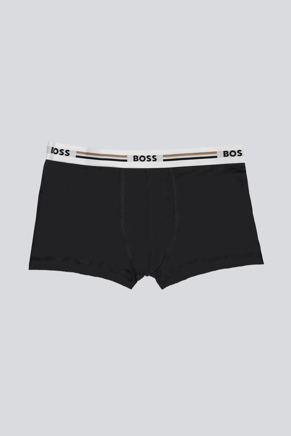 BOSS  BOSS Erkek Marka Logolu Beli Lastikli Lacivert Boxer 50492200-972