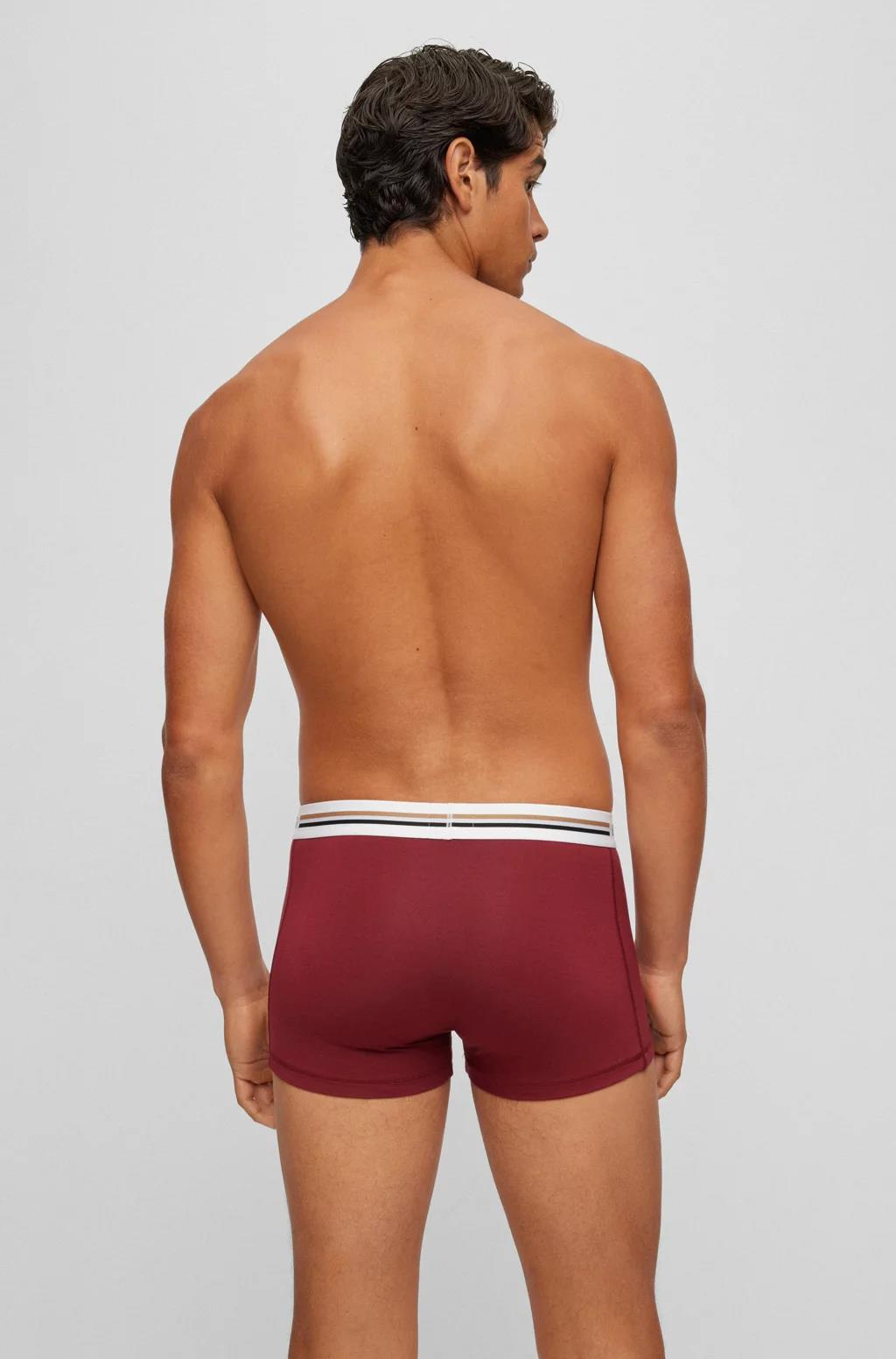 BOSS BOSS Erkek Marka Logolu Beli Lastikli Bordo Boxer 50492200-602