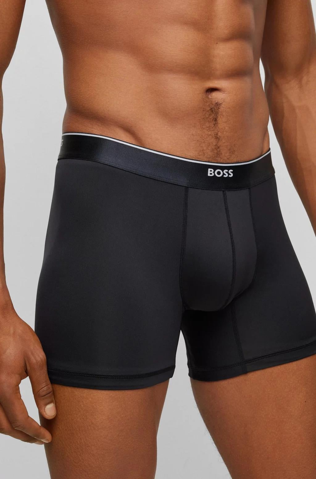 BOSS BOSS Erkek Marka Logolu Beli Lastikli Siyah Boxer 50482111-001