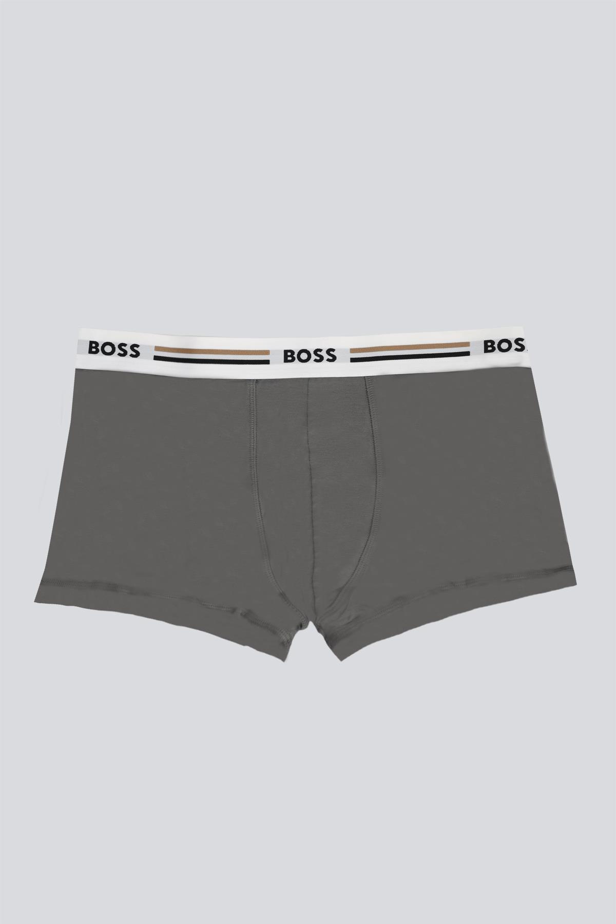 BOSS  BOSS Erkek Marka Logolu Beli Lastikli Lacivert Boxer 50492200-972