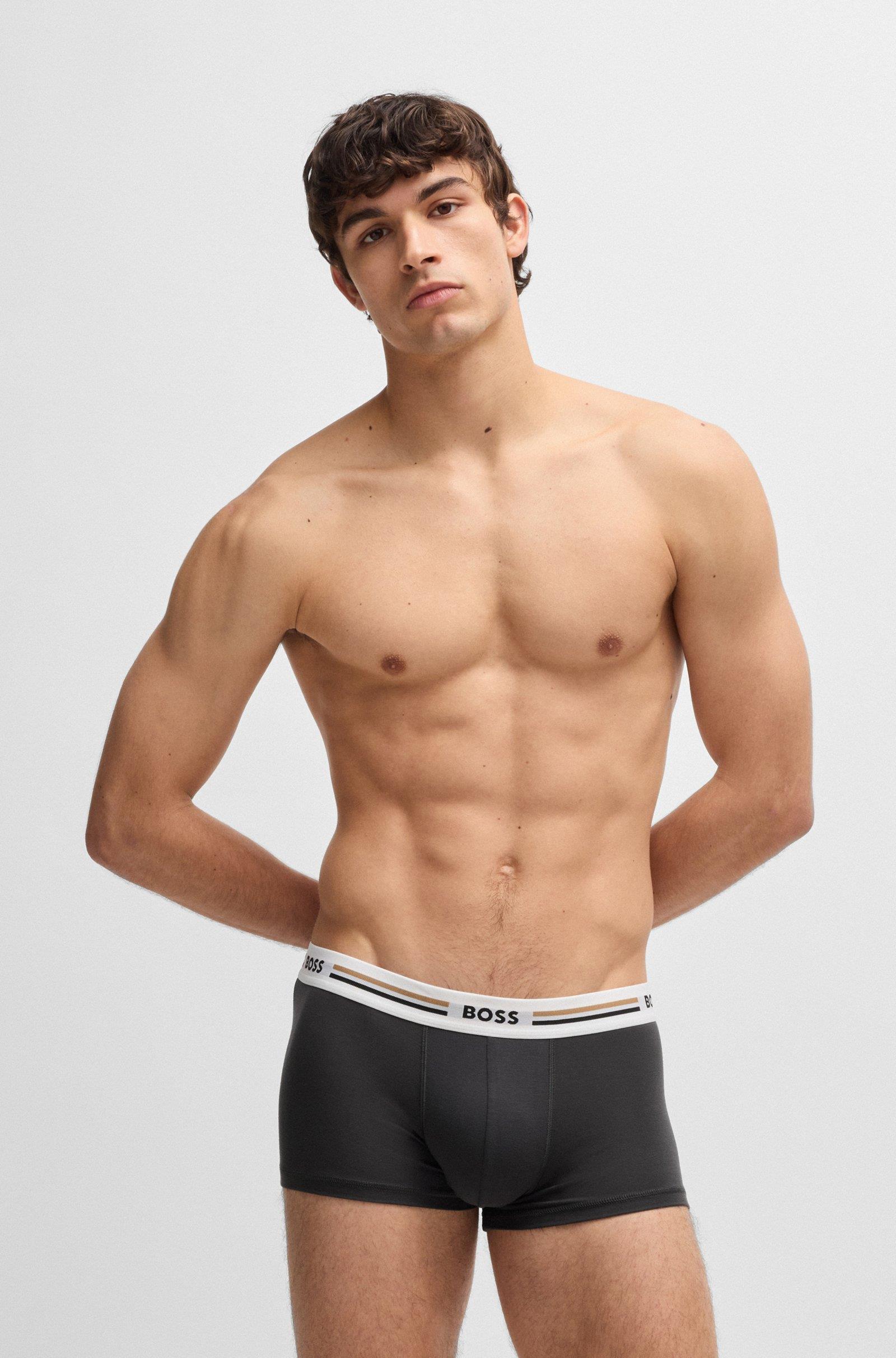 BOSS BOSS Erkek Marka Logolu Beli Lastikli Yeşil Boxer 50492200-961
