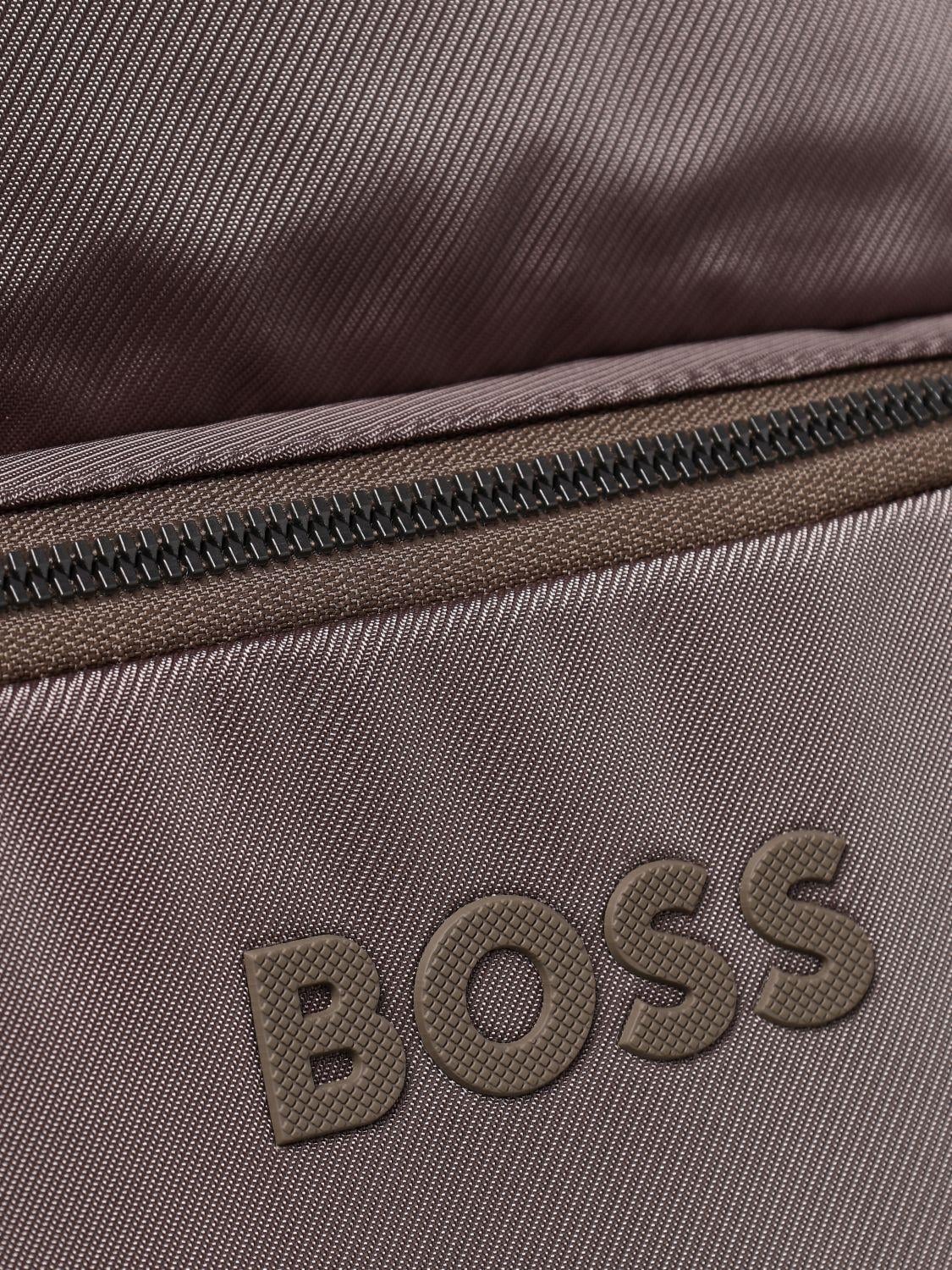 BOSS BOSS Erkek Marka Logolu İki Bölmeli Sırt Askılı Bej Sırt Çantası 50511918-376