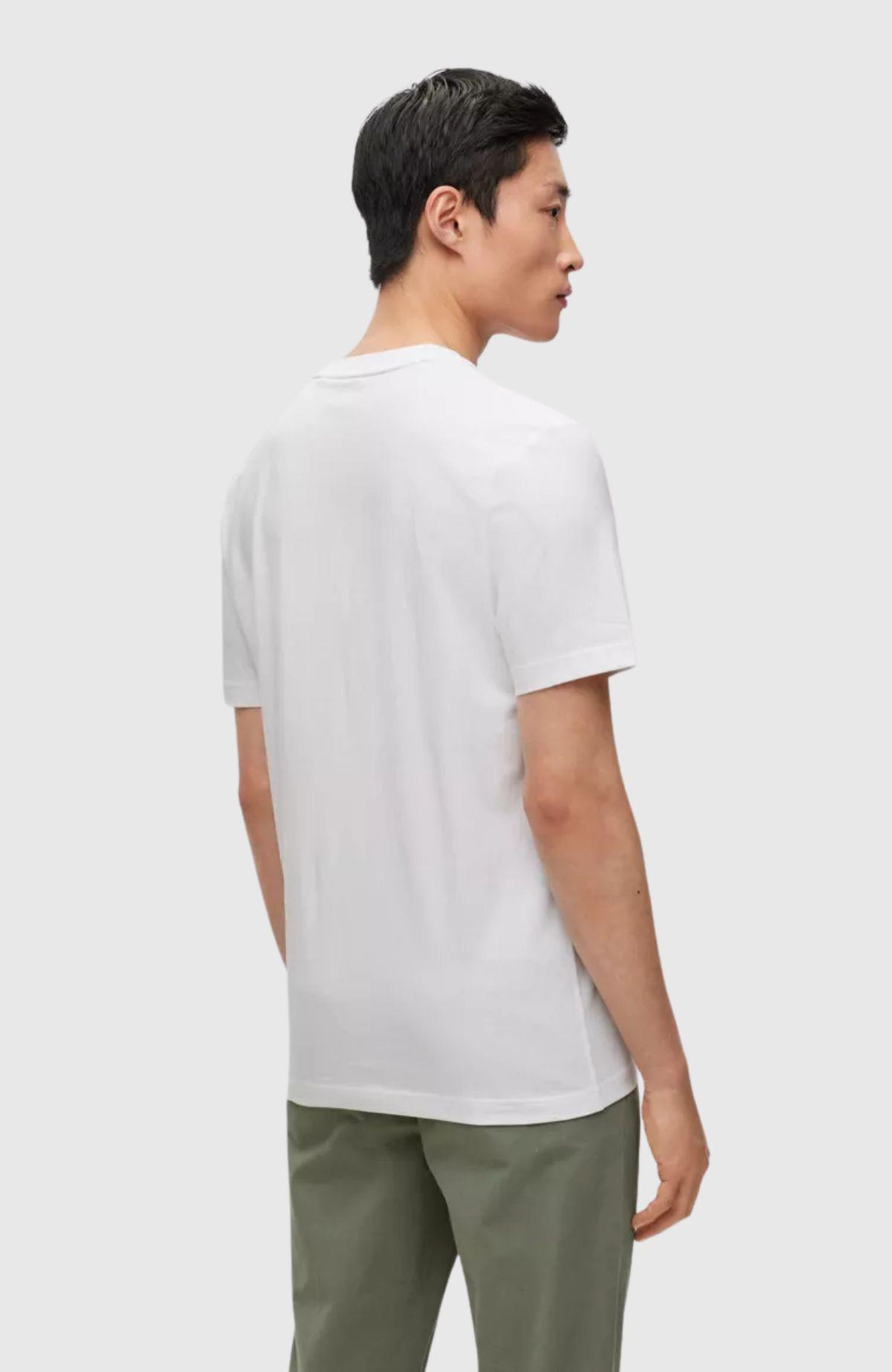 BOSS BOSS Erkek Marka Logolu Kısa Kol Yuvarlak Yaka Beyaz T-Shirt 50486200-100