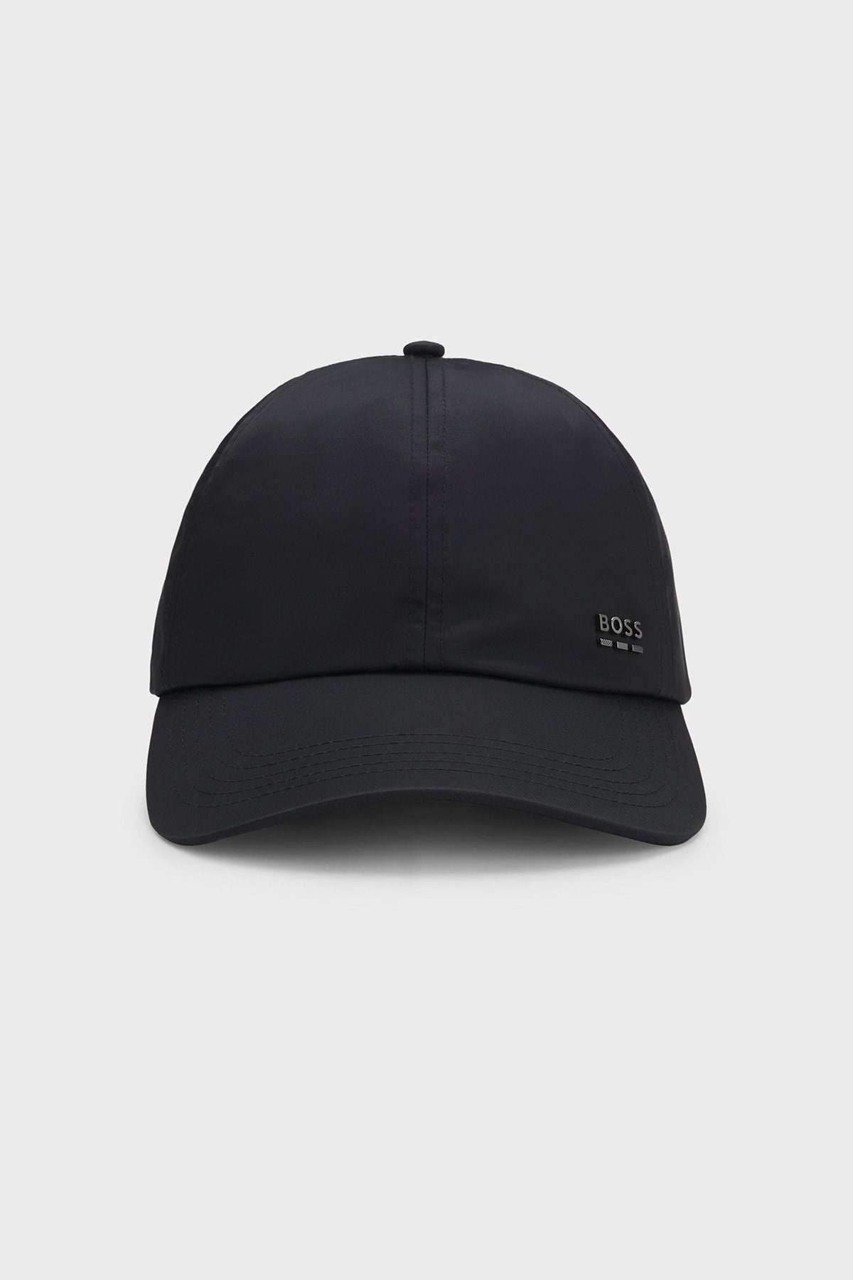 BOSS  BOSS Erkek Metalik Kabartmalı Logo Detaylı UV Korumalı ve Su Geçirmez Siyah Şapka 50555491-001