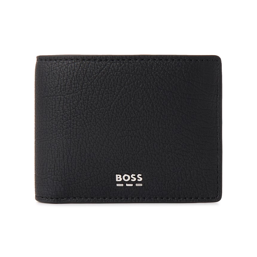 BOSS  BOSS Erkek Metalik Logo Kabartmalı Çoklu Kart Bölmeli Siyah Cüzdan 50563653-001