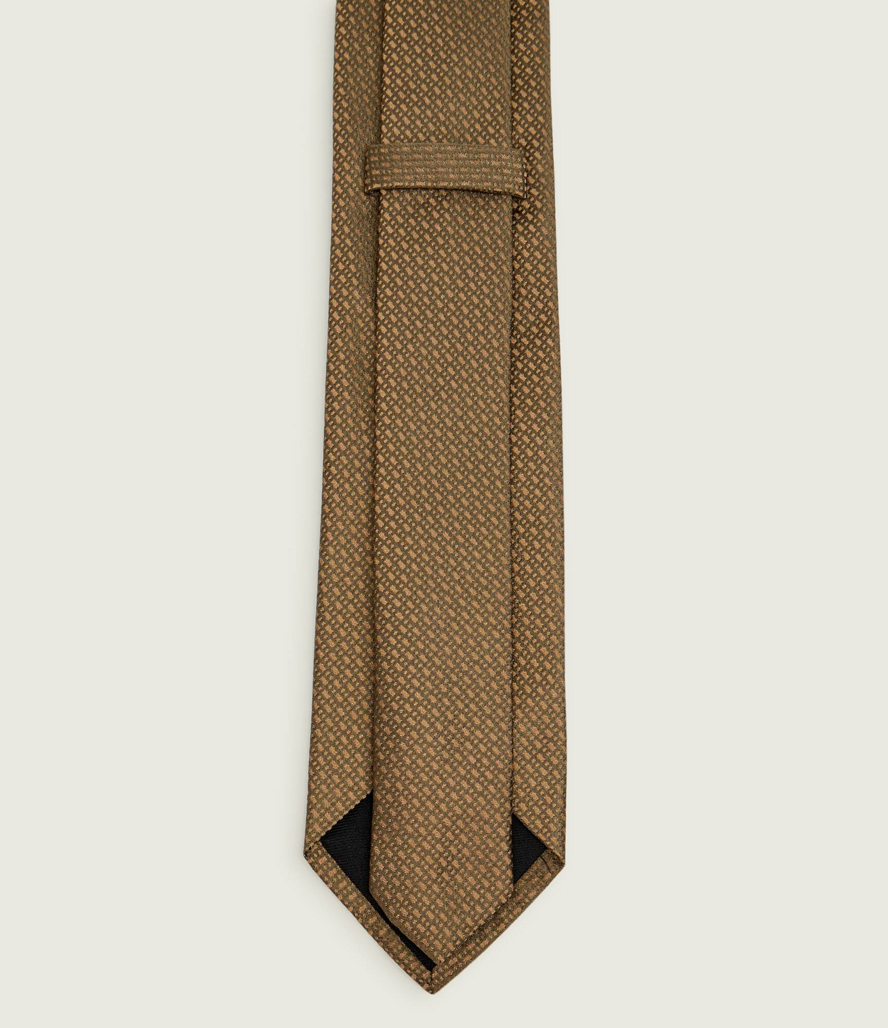 BOSS  BOSS Erkek Mikro Desenli %100 İpek Bej Kravat 50555956-252