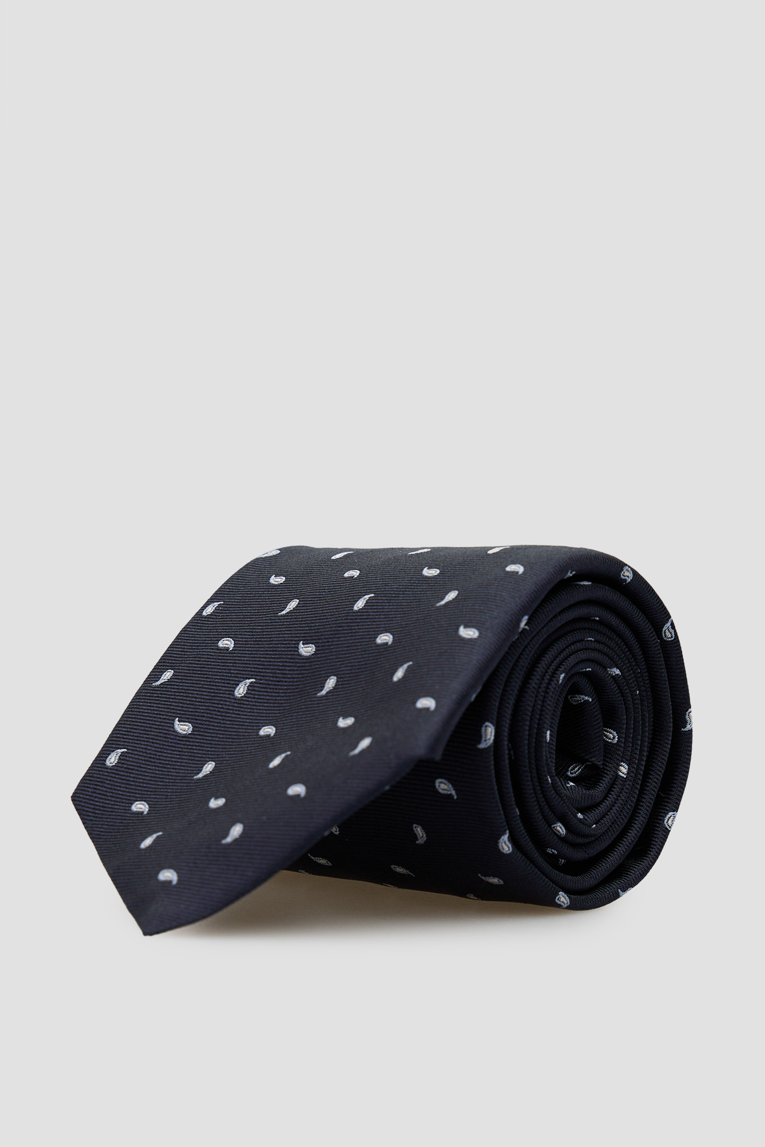 BOSS  BOSS Erkek Mikro Desenli %100 İpek Lacivert Kravat 50556050-404