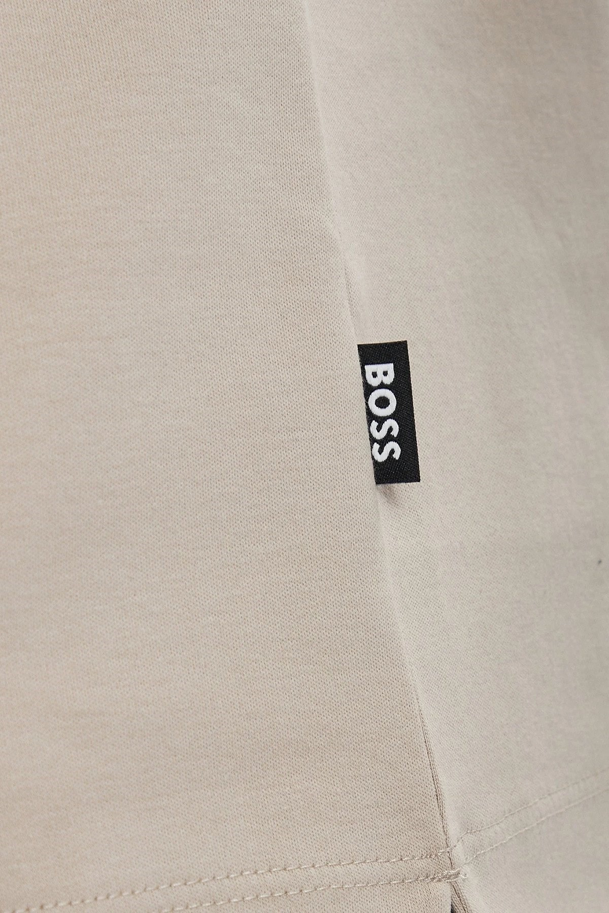BOSS  BOSS Erkek Monogram Logo Kabartmalı Normal Kalıp Yumuşak Pamuklu Kısa Kollu Bej Polo Yaka T-Shirt 50555829-286