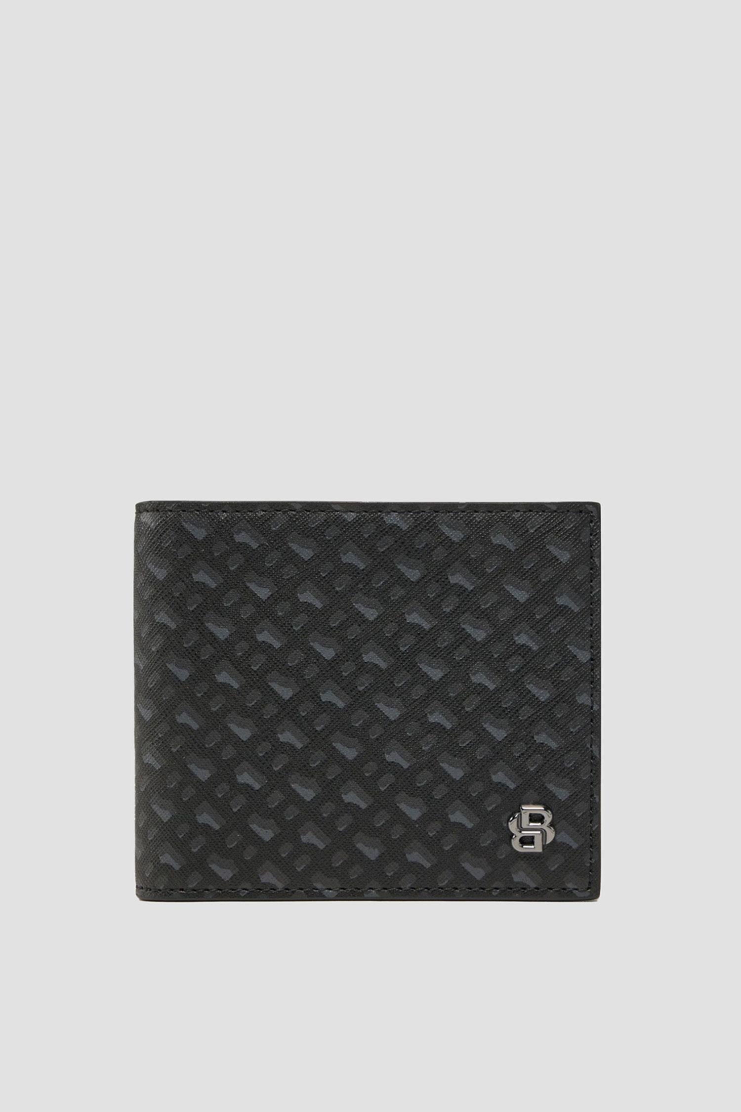 BOSS BOSS Erkek Monogram Logolu Çıtçıtlı Bozuk Para Bölmeli 6'lı Kart Bölmeli Siyah Kartlık 50536776-002