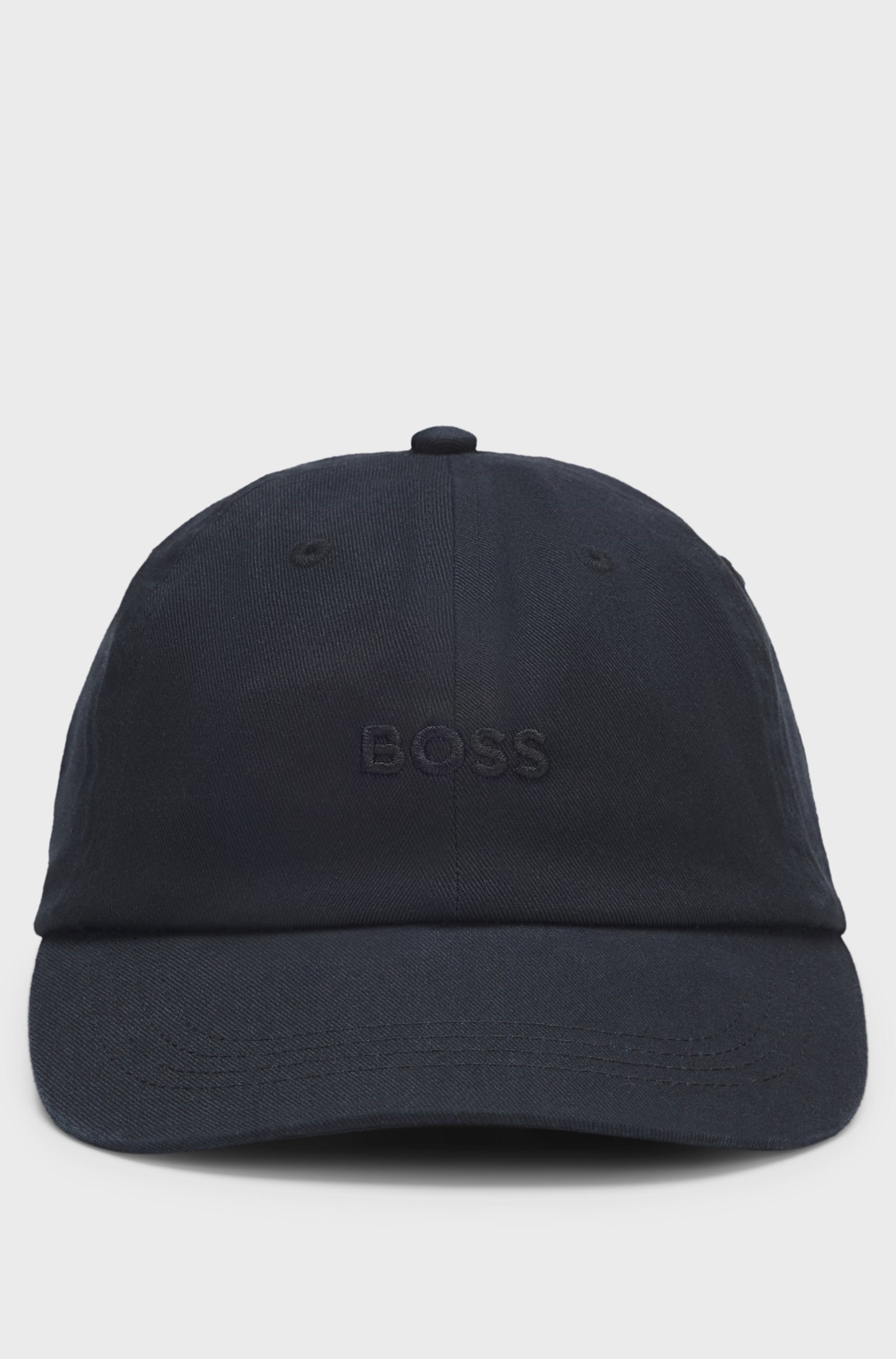 BOSS  BOSS Erkek Nakışlı Logo Desenli Ayarlanabilir Tokalı Pamuklu Siyah Şapka 50574494-001