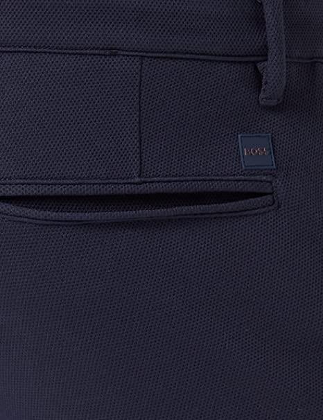 BOSS BOSS Erkek Normal Belli Pamuklu Logo Desenli Lacivert Pantolon 50472575-404
