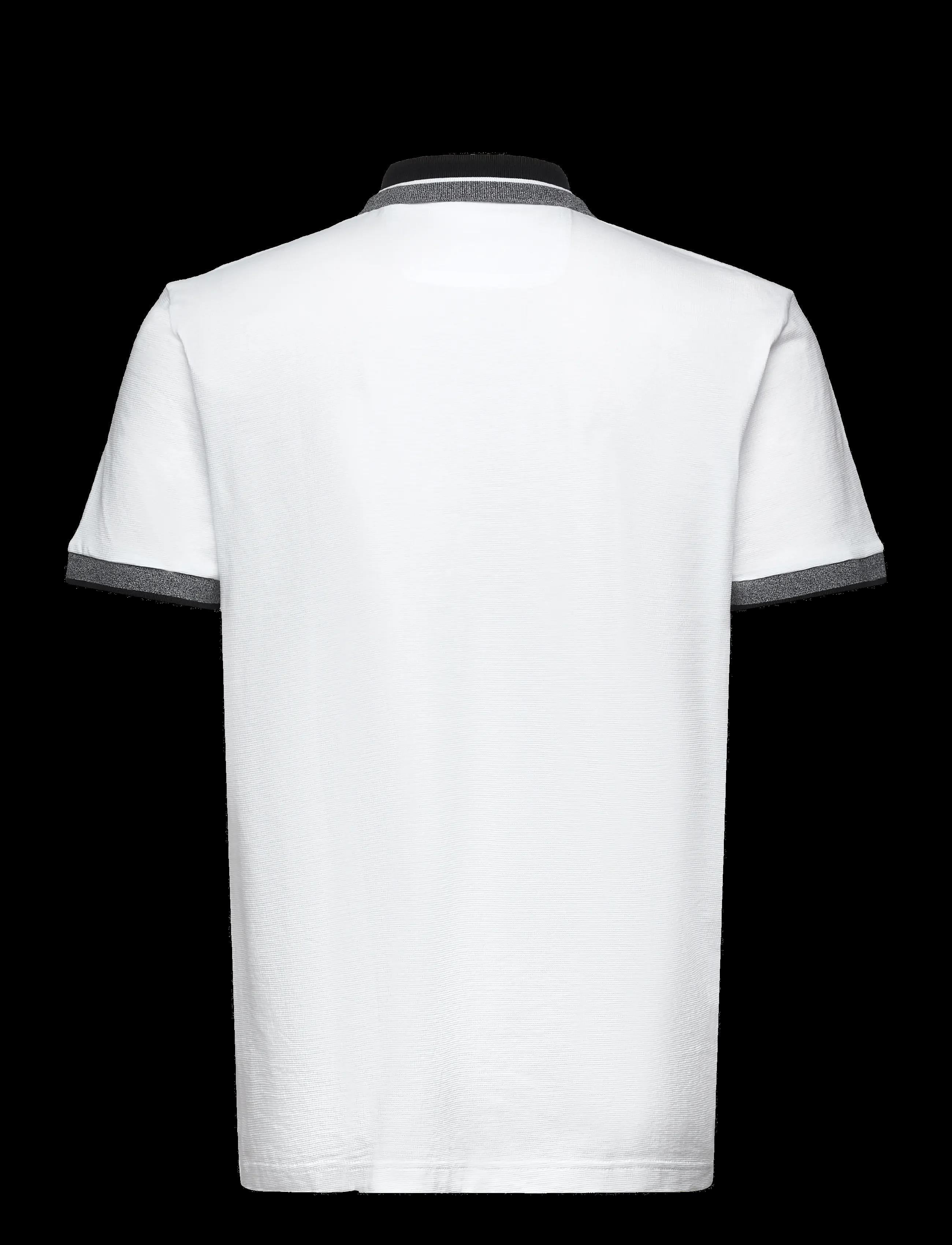 BOSS  BOSS Erkek Normal Kalıp %100 Pamuklu Logo İşlemeli Kısa Kollu Beyaz Polo Yaka T-Shirt 50548988-100