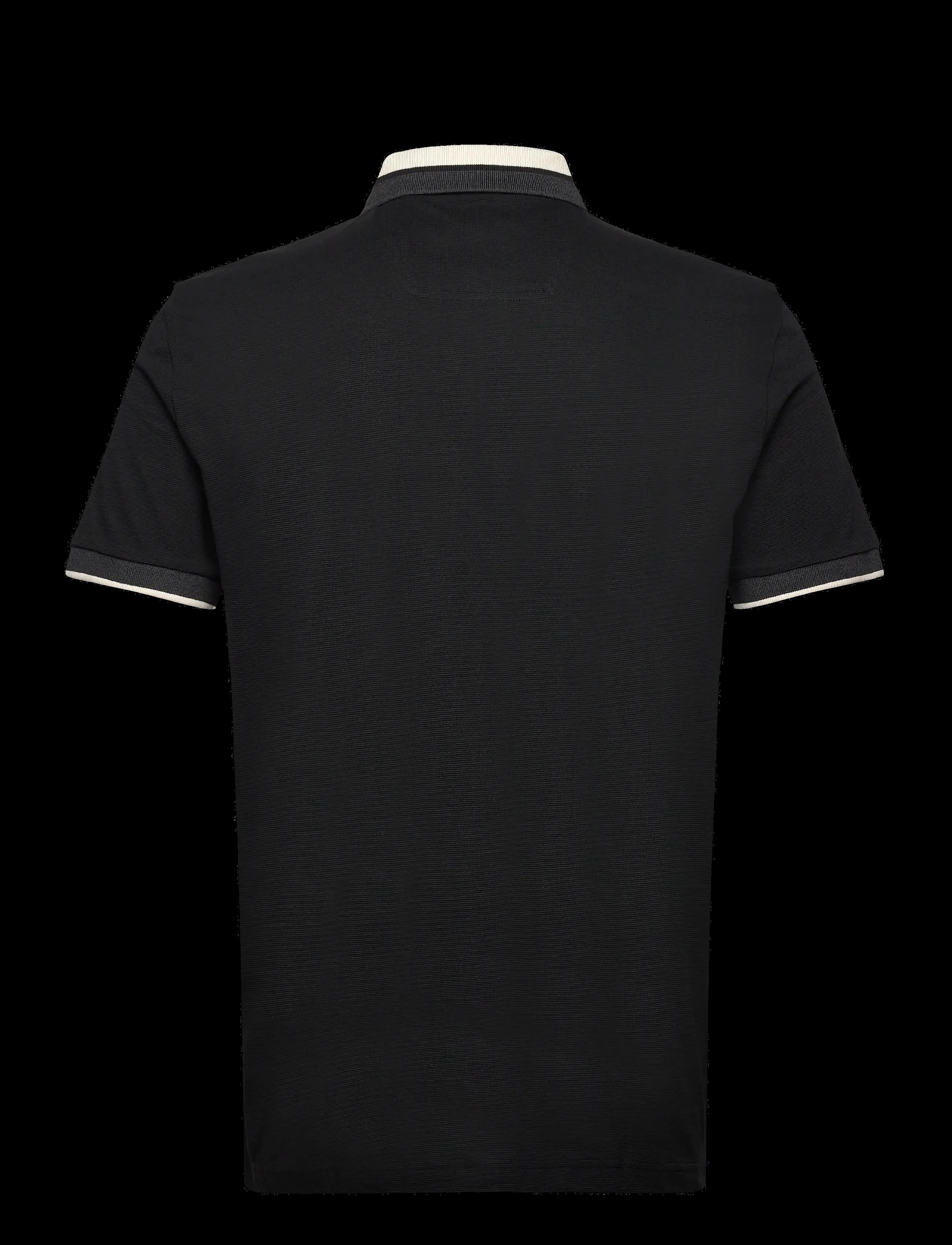BOSS  BOSS Erkek Normal Kalıp %100 Pamuklu Logo İşlemeli Kısa Kollu Siyah Polo Yaka T-Shirt 50548988-001