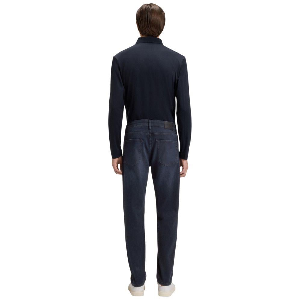 BOSS  BOSS Erkek Normal Kalıp Düz Paça Pamuklu Denim Lacivert Jeans 50549820-401