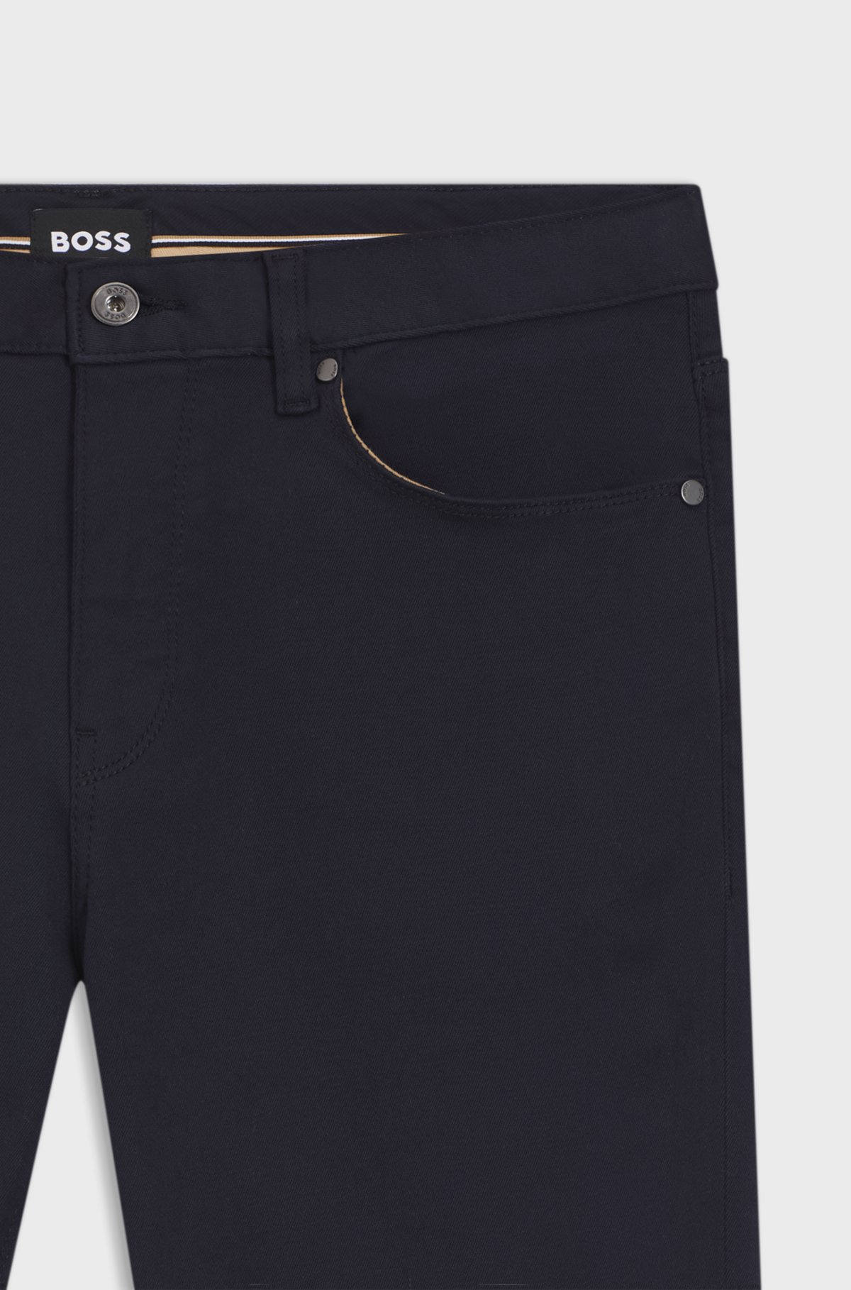BOSS  BOSS Erkek Normal Kalıp Düz Paça Lacivert Jeans 50550942-404