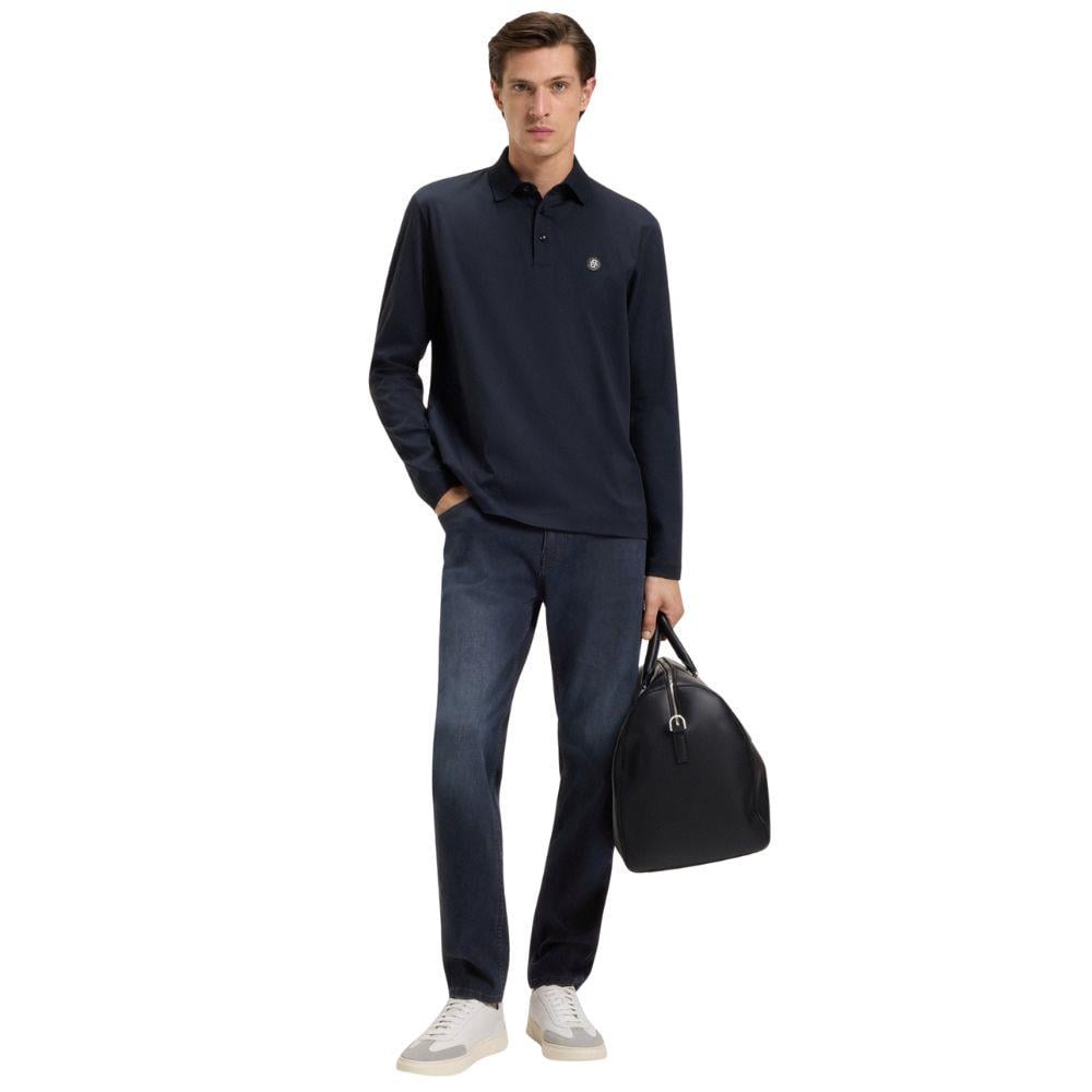 BOSS  BOSS Erkek Normal Kalıp Düz Paça Pamuklu Denim Lacivert Jeans 50549820-401