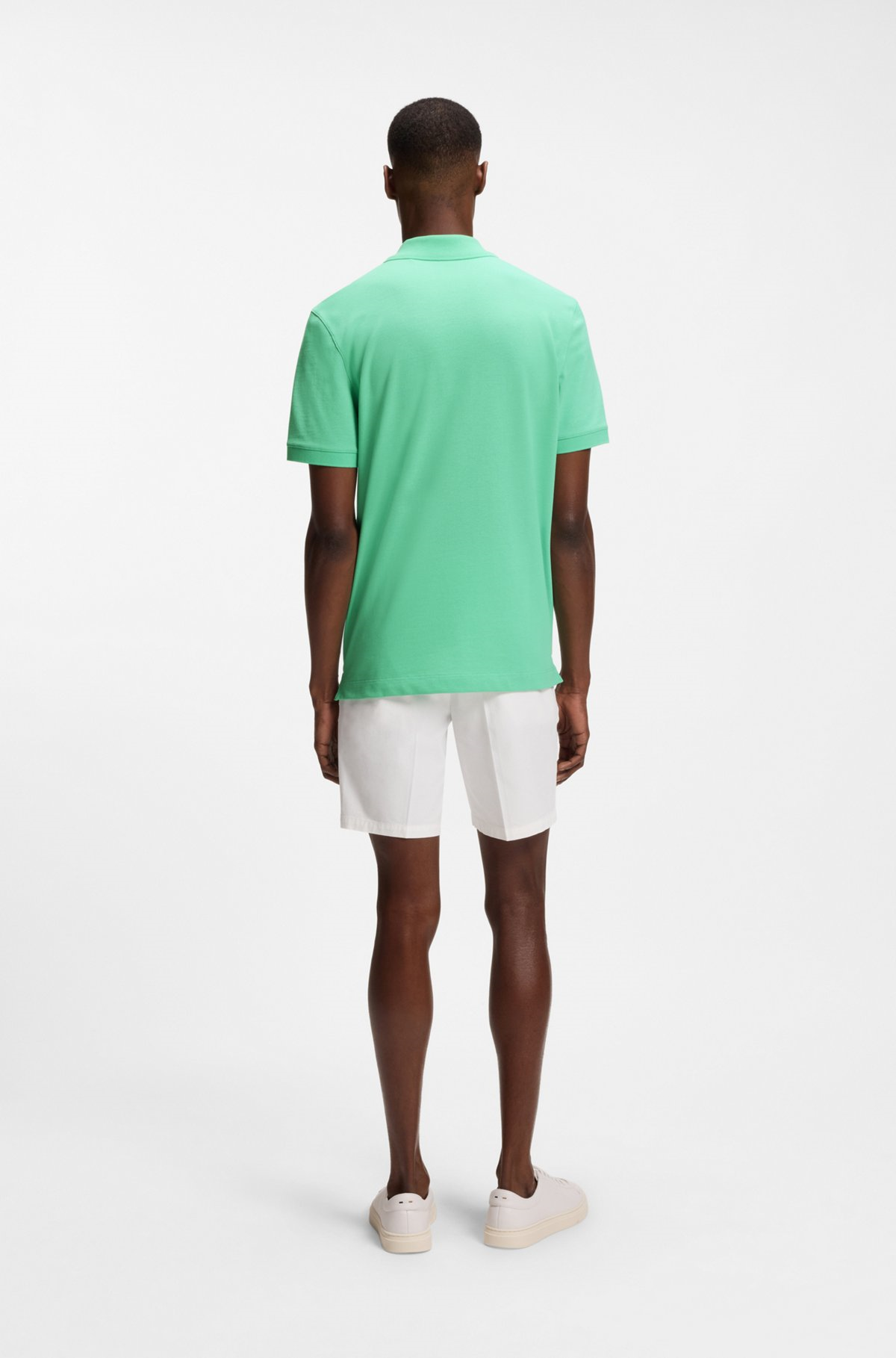 BOSS  BOSS Erkek Normal Kalıp Logo İşlemeli Kısa Kollu Turkuaz Polo Yaka T-Shirt 50553564-365