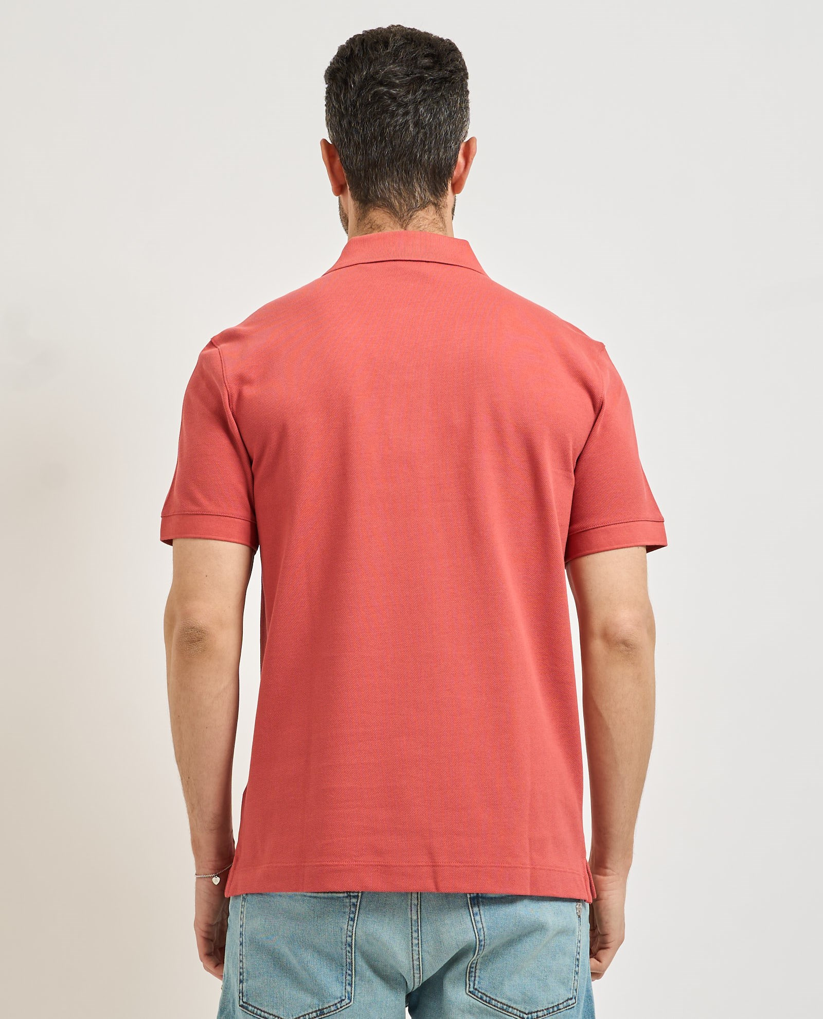 BOSS  BOSS Erkek Normal Kalıp Logo İşlemeli Kısa Kollu Pembe Polo Yaka T-Shirt 50553564-615