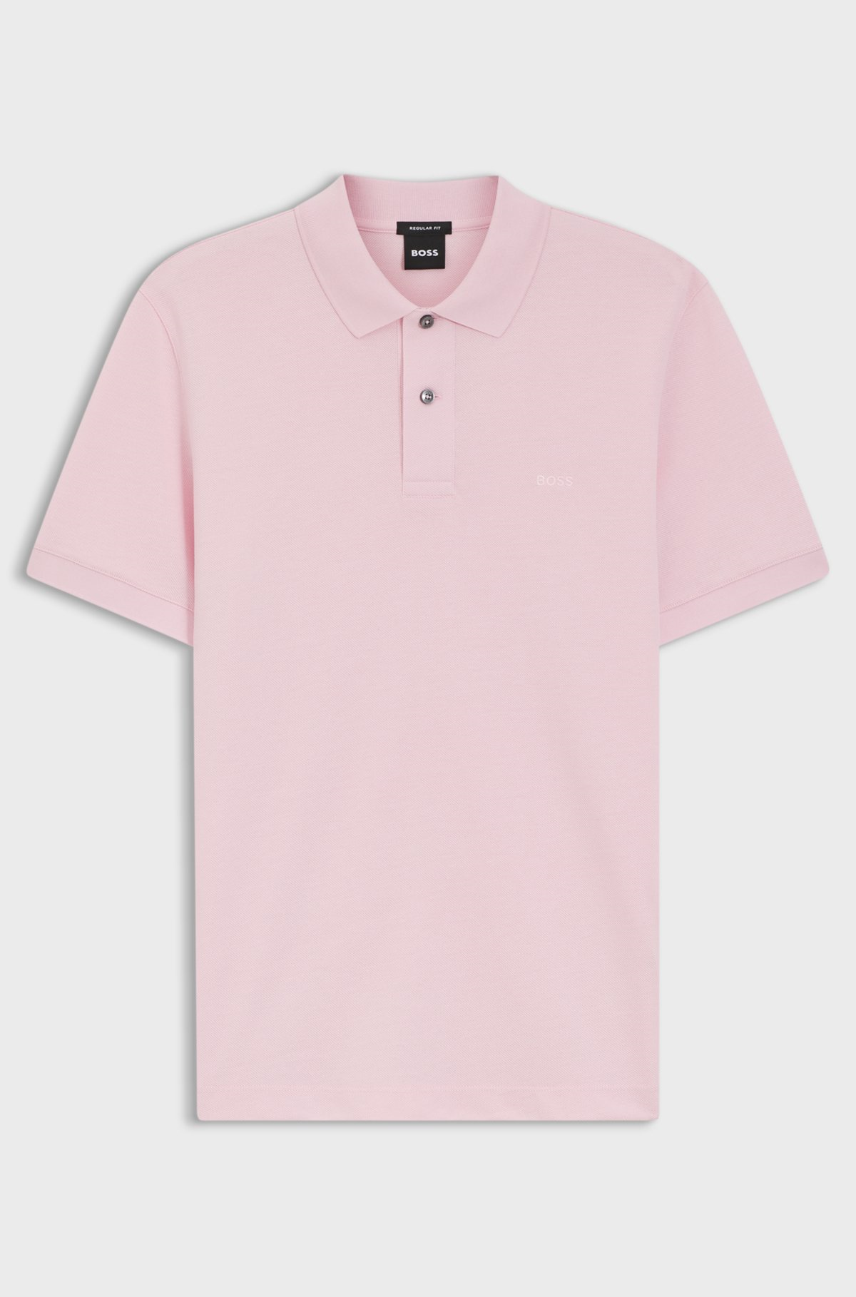 BOSS  BOSS Erkek Normal Kalıp Logo İşlemeli Kısa Kollu Pembe1 Polo Yaka T-Shirt 50553564-696