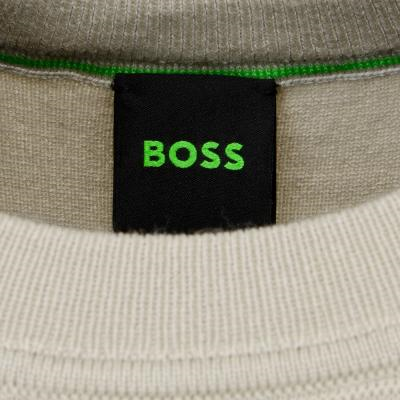 BOSS  BOSS Erkek Normal Kalıp Yuvarlak Yakalı Nefes Alabilen Yün İçerikli Uzun Kollu Bej Kazak 50547507-272