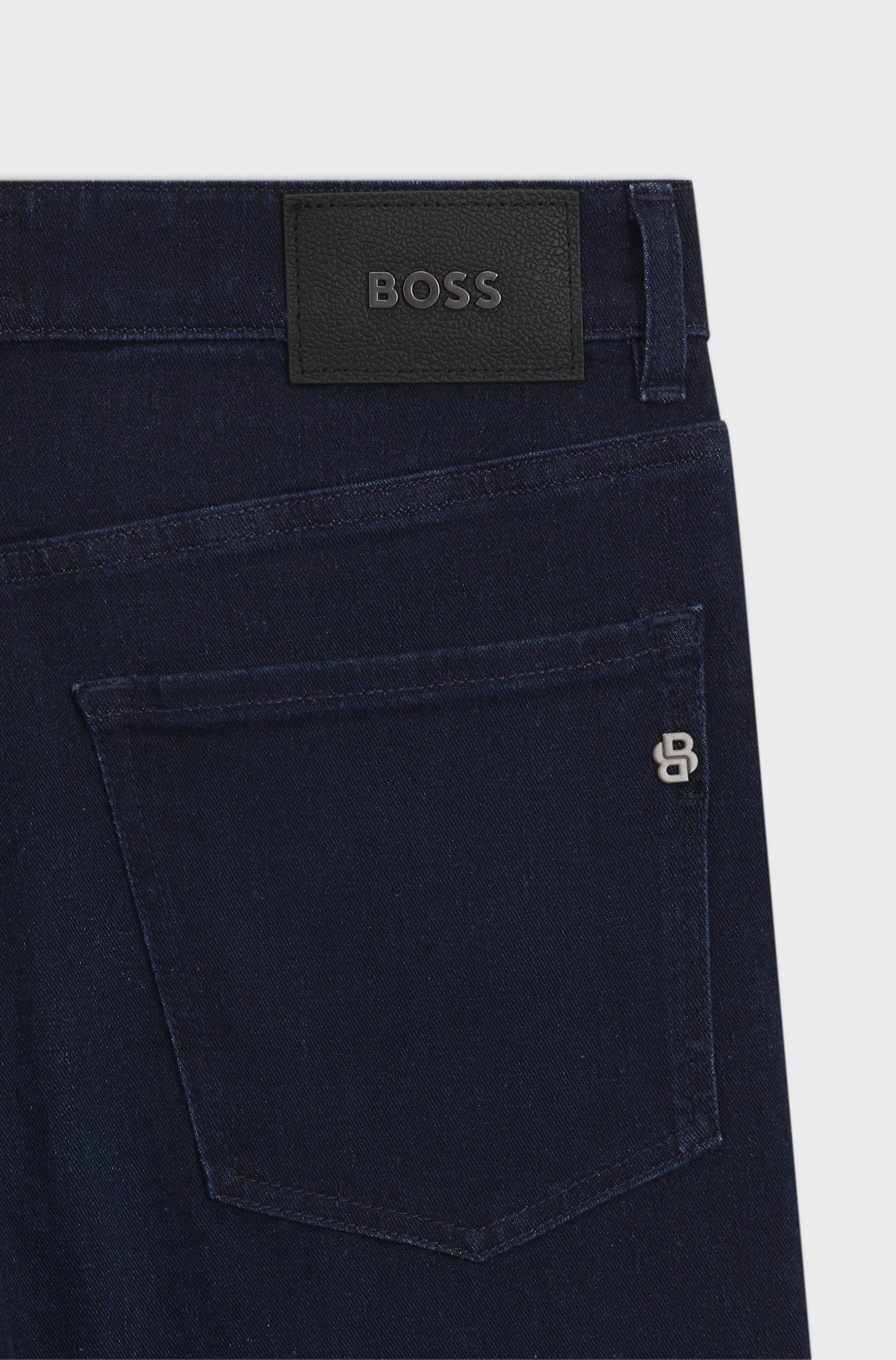 BOSS  BOSS Erkek Normal Kesim Düz Paça Pamuklu Esnek Denim Lacivert Jeans 50523240-415