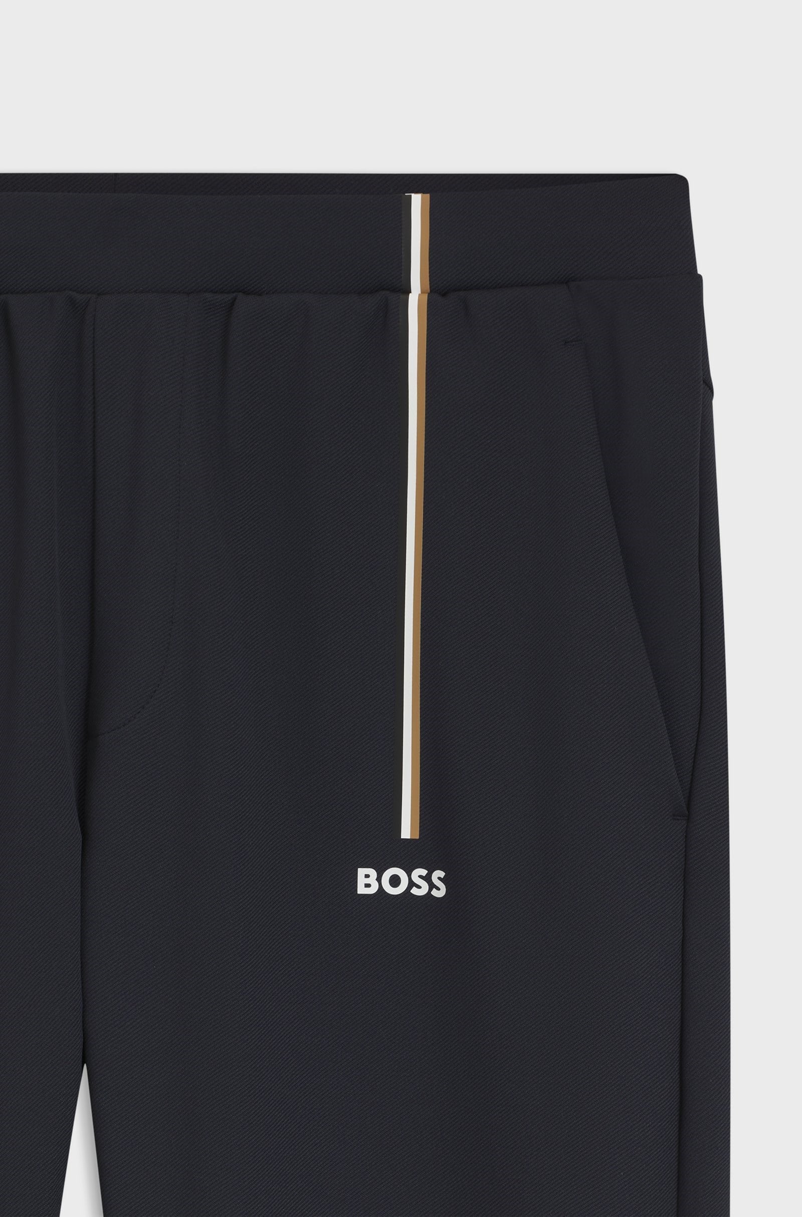 BOSS  BOSS Erkek Normal Kesim Isı Düzenleyici Esnek Gabardin Kumaşlı Lacivert Eşofman Altı 50563330-402