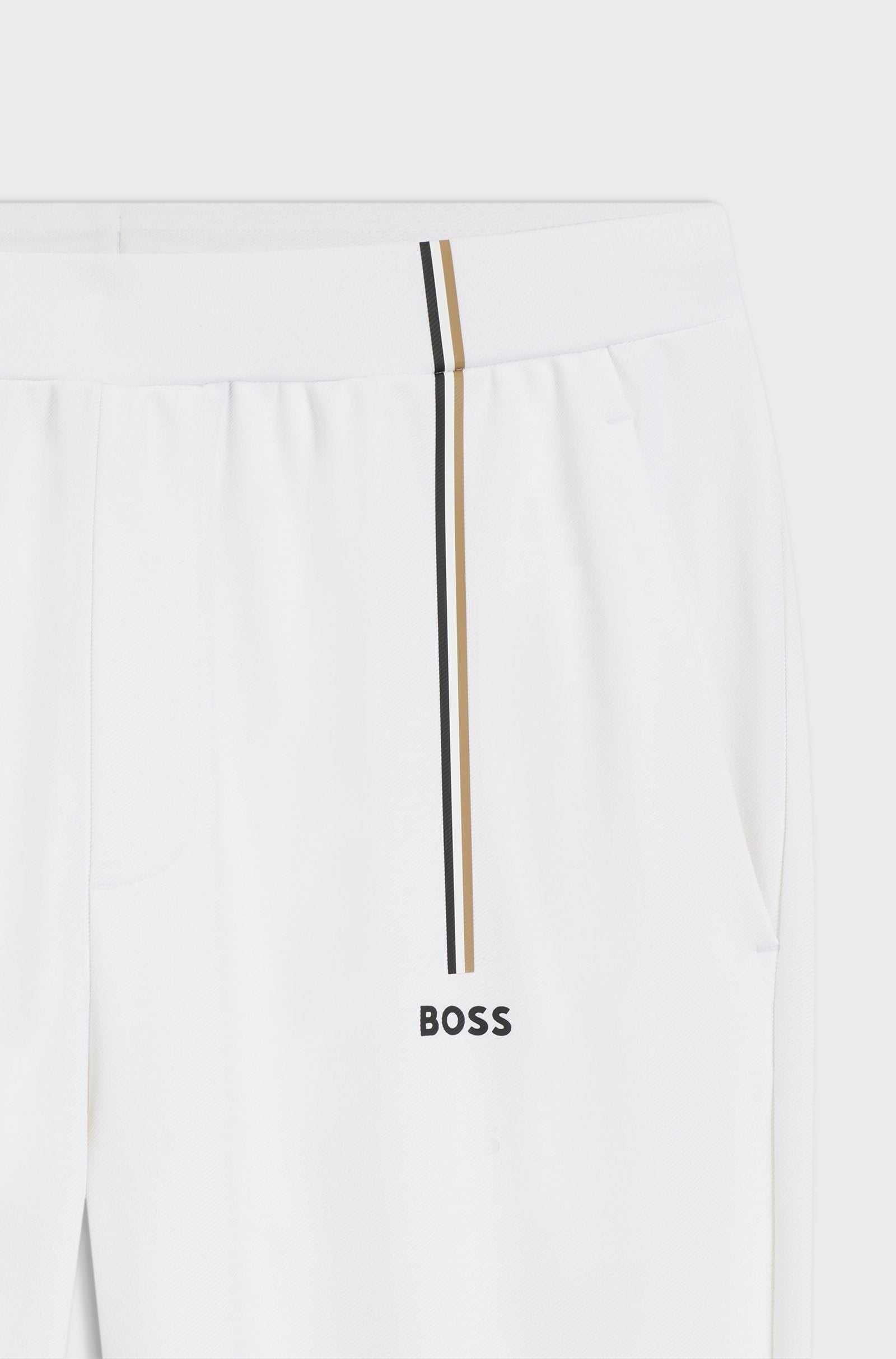 BOSS  BOSS Erkek Normal Kesim Isı Düzenleyici Esnek Gabardin Kumaşlı Beyaz Eşofman Altı 50563330-100