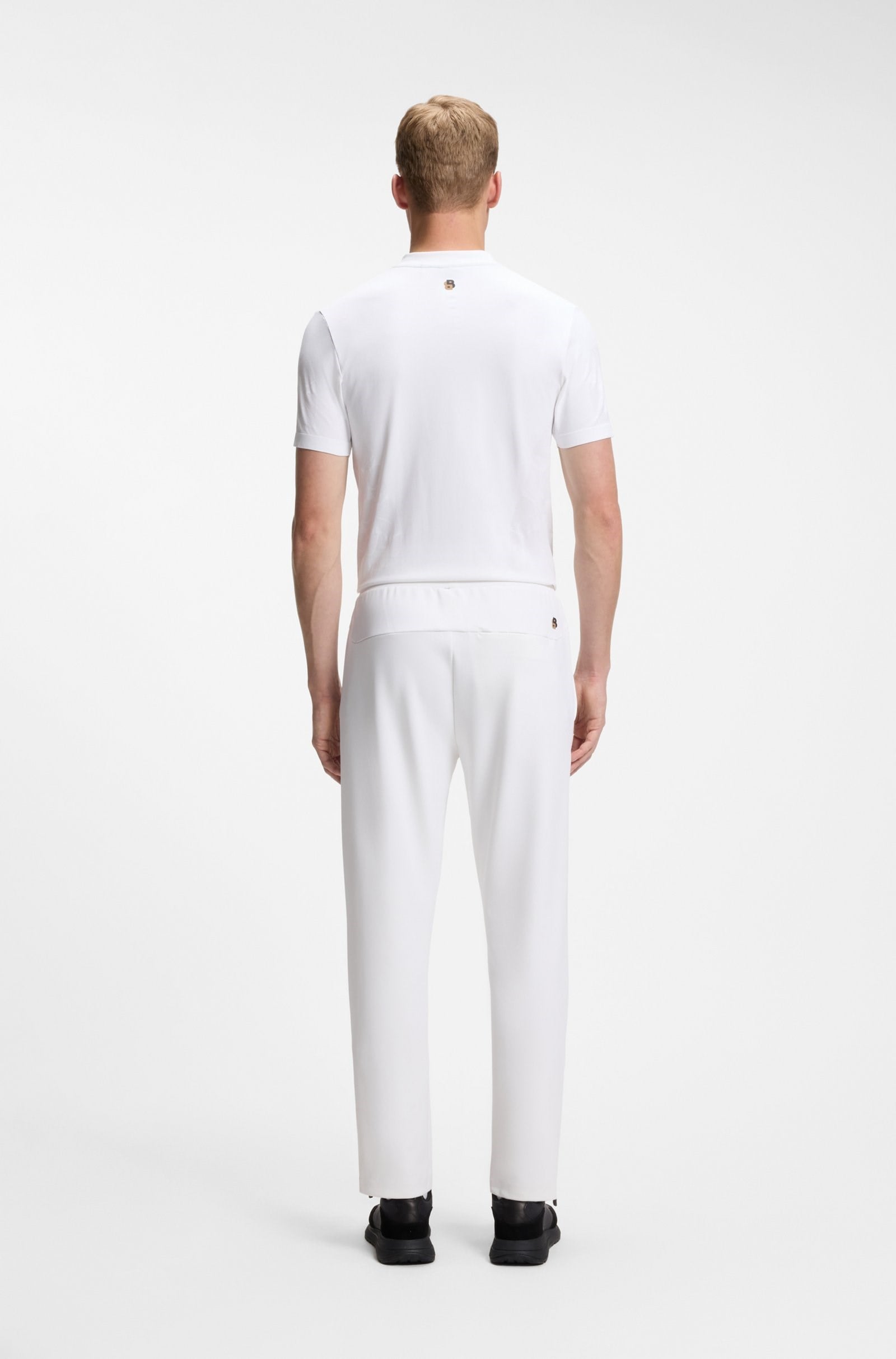 BOSS  BOSS Erkek Normal Kesim Isı Düzenleyici Esnek Gabardin Kumaşlı Beyaz Eşofman Altı 50563330-100