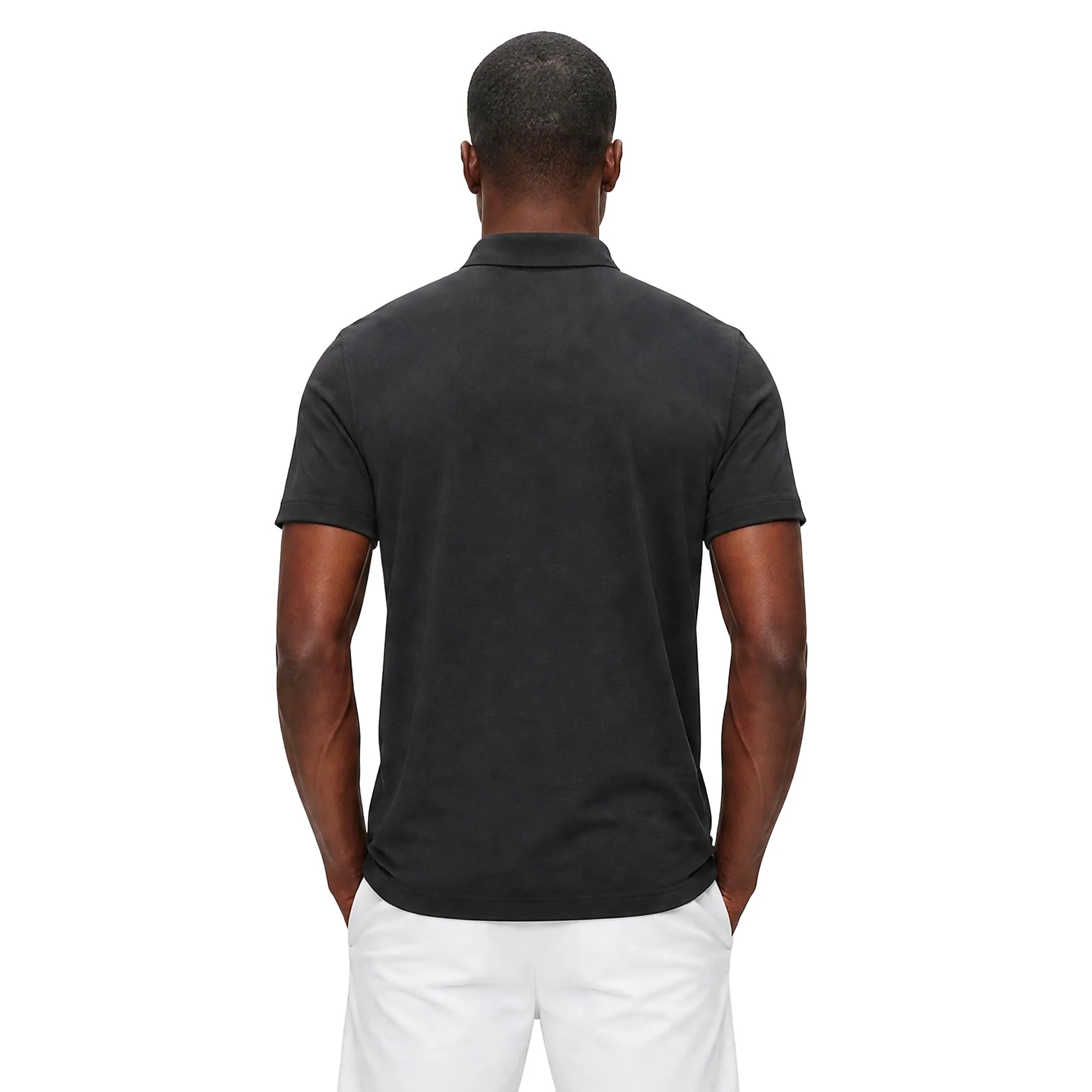 BOSS  BOSS Erkek Normal Kesim Kontrast Logo Çizgili Kısa Kollu Siyah Polo Yaka T-Shirt 50564728-001