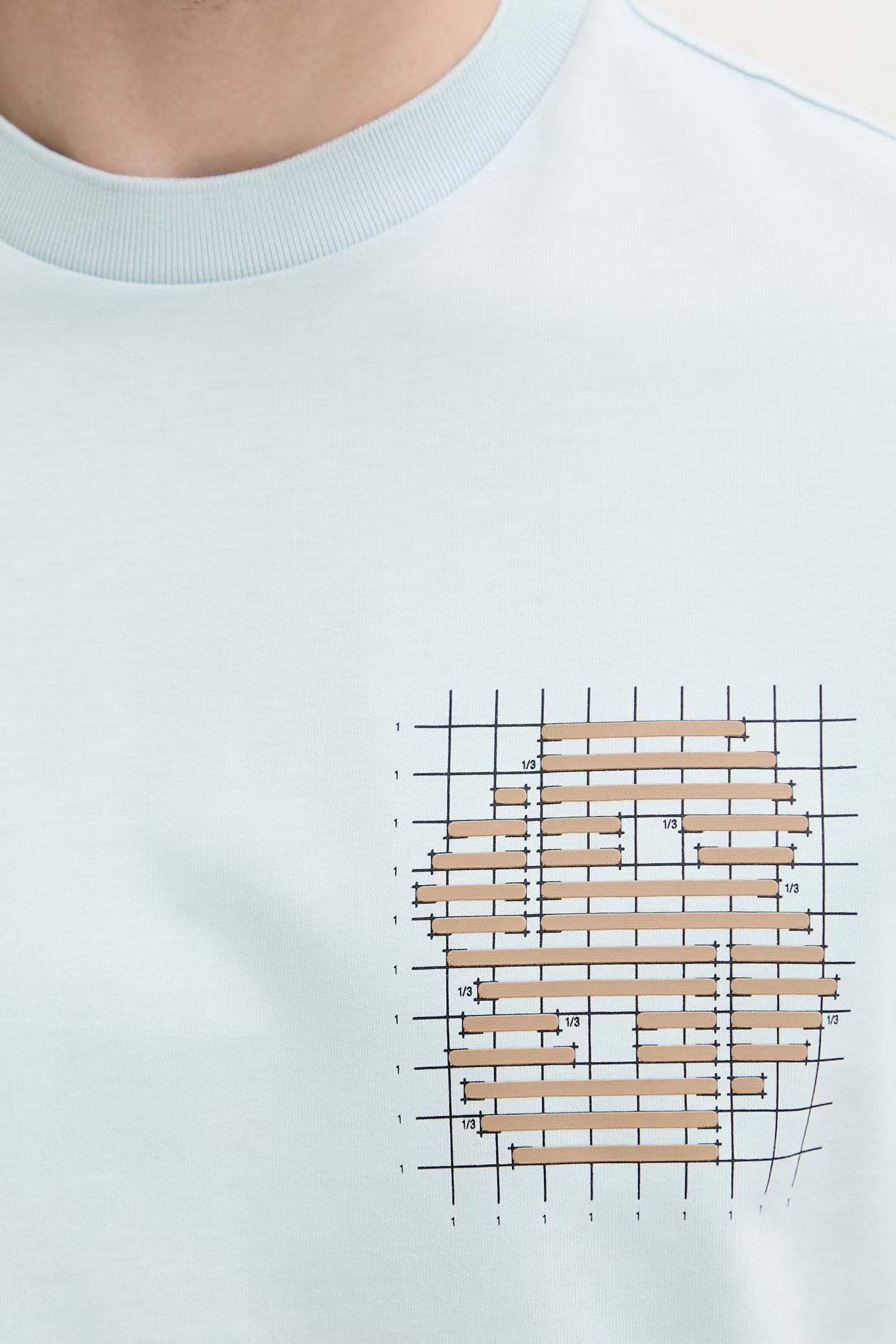 BOSS  BOSS Erkek Normal Kesim Nefes Alabilen Organik Pamuklu Desenli Kısa Kollu Mavi T-Shirt 50565606-499