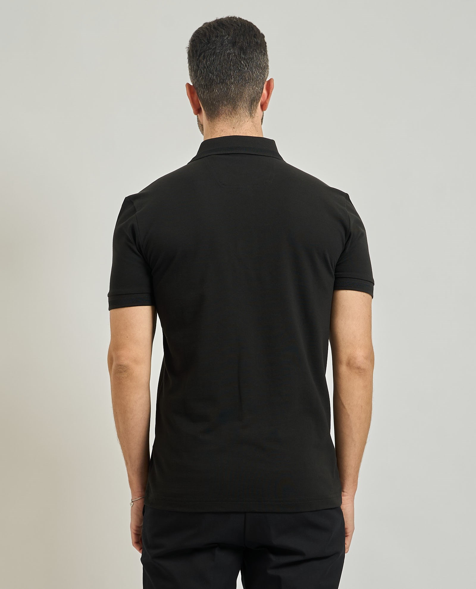 BOSS  BOSS Erkek Normal Kesim Pamuklu Göğüste Logo Detaylı Kısa Kollu Siyah Polo Yaka T-Shirt 50554574-001