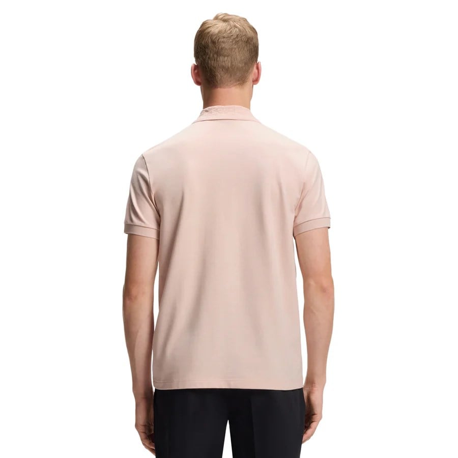 BOSS  BOSS Erkek Normal Kesim Pamuklu Nem Emici Kumaş Kısa Kollu Pembe Polo Yaka T-Shirt 50564779-835