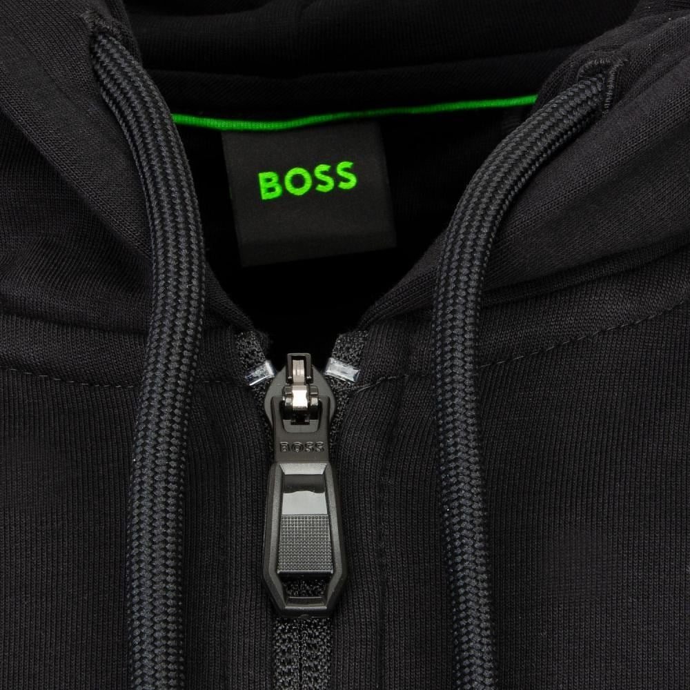 BOSS  BOSS Erkek Normal Kesim Yüksek Pamuk İçerikli Kapüşonlu Uzun Kollu Siyah Sweatshirt 50565305-001