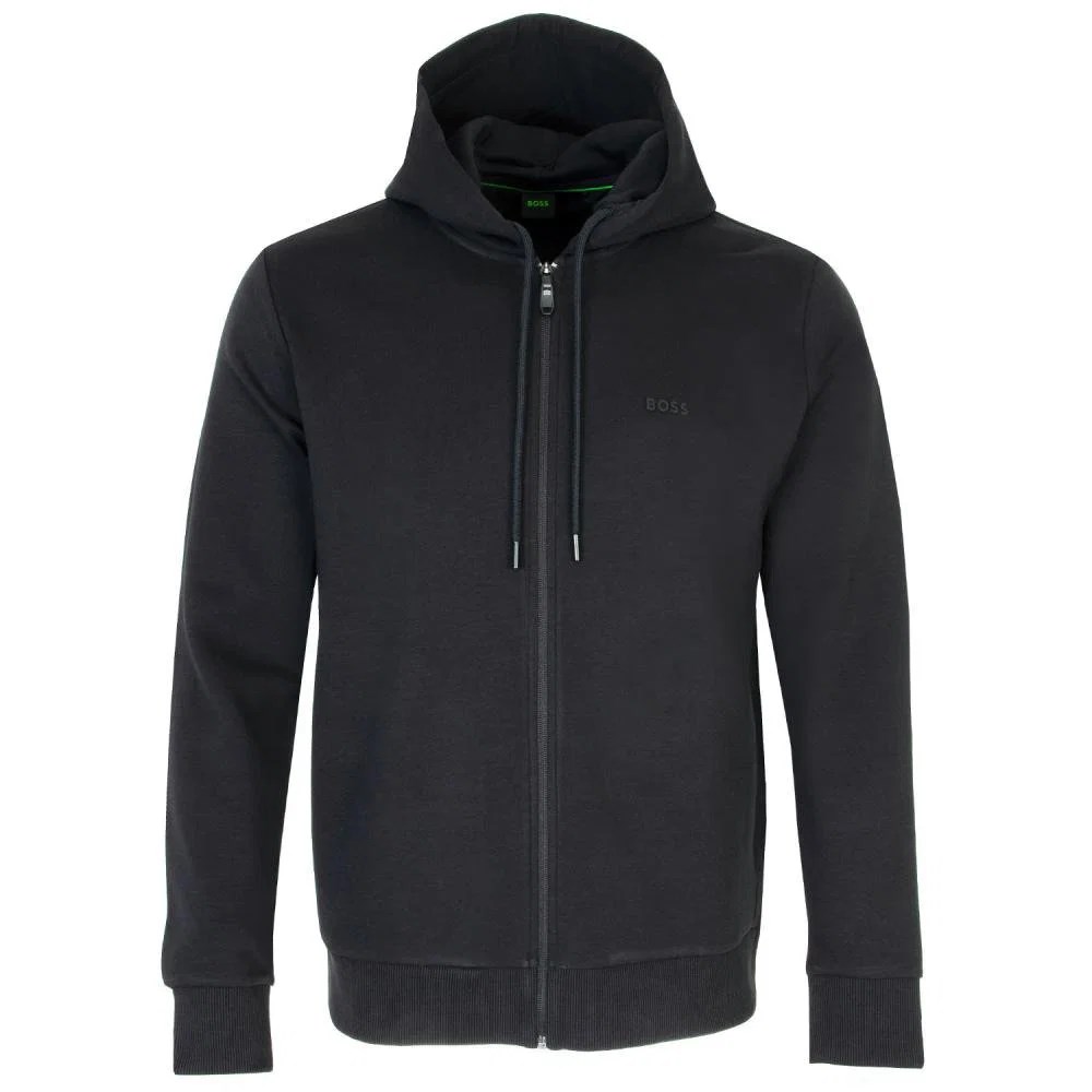 BOSS  BOSS Erkek Normal Kesim Yüksek Pamuk İçerikli Kapüşonlu Uzun Kollu Siyah Sweatshirt 50565305-001