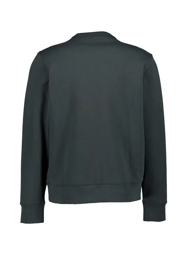BOSS  BOSS Erkek Normal Kesim Yuvarlak Yakalı Pamuklu Havlu Kumaş Uzun Kollu Yeşil Sweatshirt 50546387-348