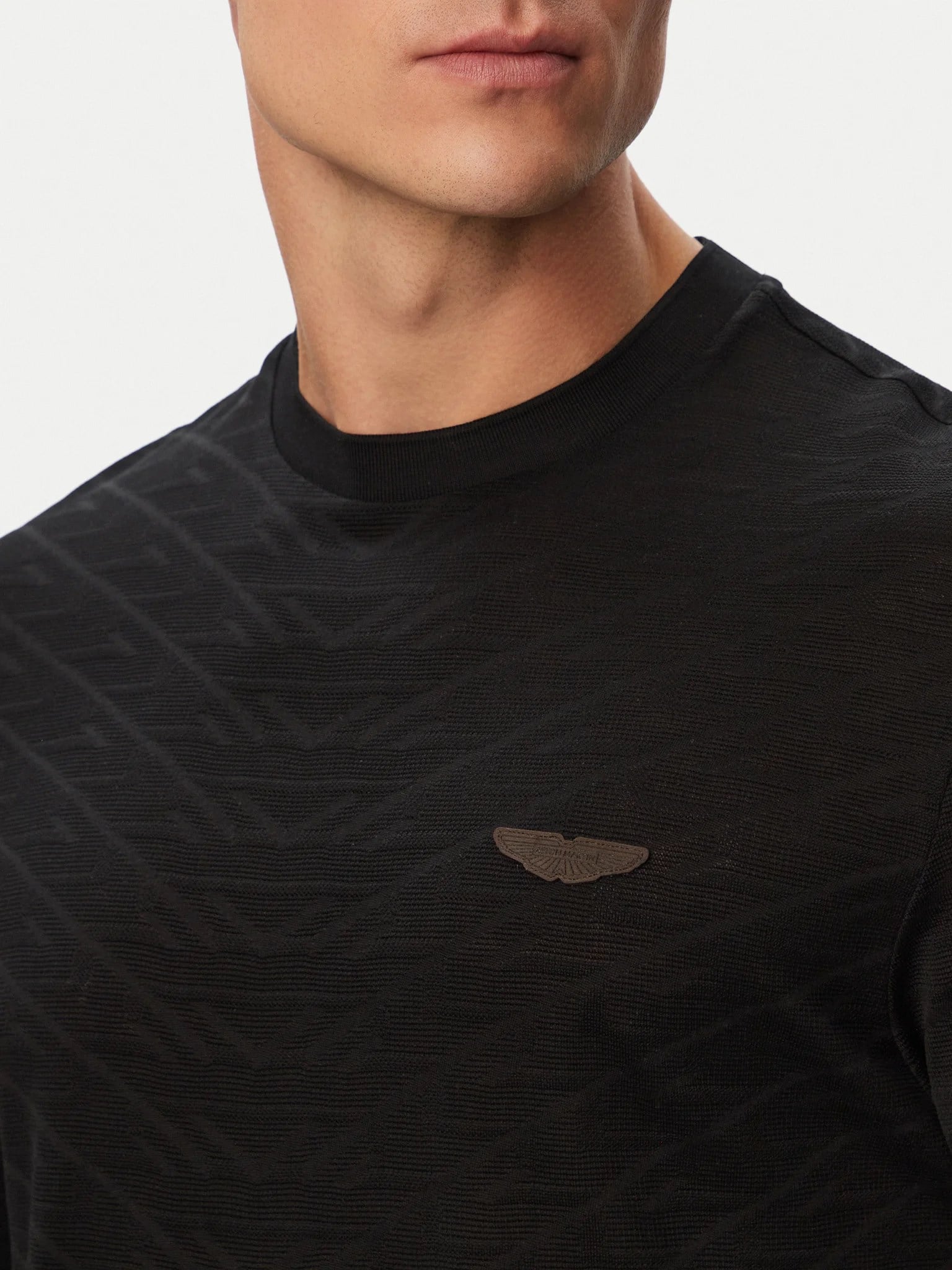 BOSS  BOSS Erkek Normal Kesim Yuvarlak Yakalı Logo Detaylı Merserize Pamuklu Kısa Kollu Siyah T-Shirt 50565175-001
