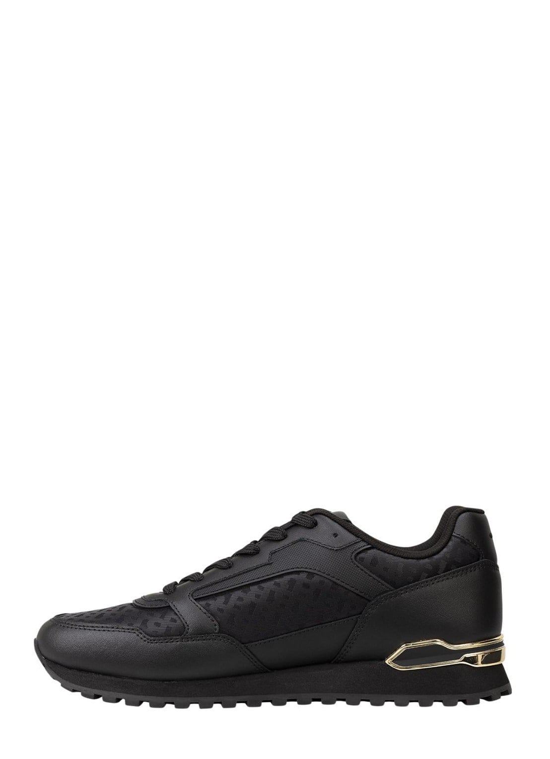 BOSS  BOSS Erkek Orta Kalınlıkta Rahat Taban Bağcıklı Düz Siyah Sneaker 50568574-007