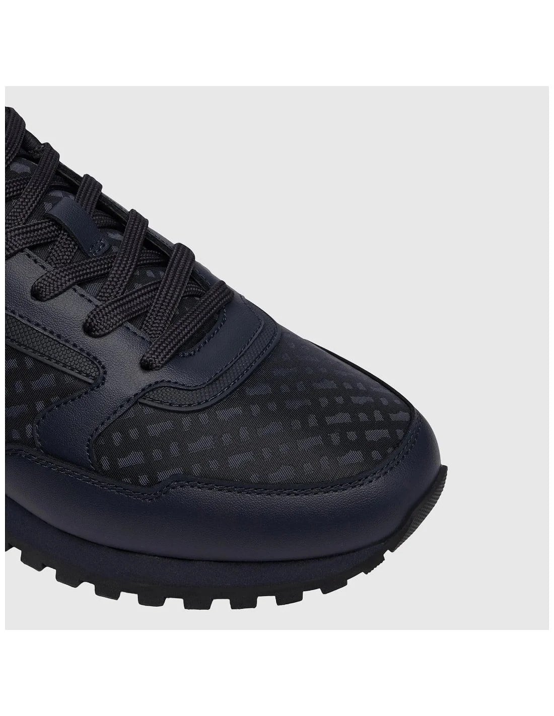 BOSS  BOSS Erkek Orta Kalınlıkta Rahat Taban Bağcıklı Düz Lacivert Sneaker 50568574-404
